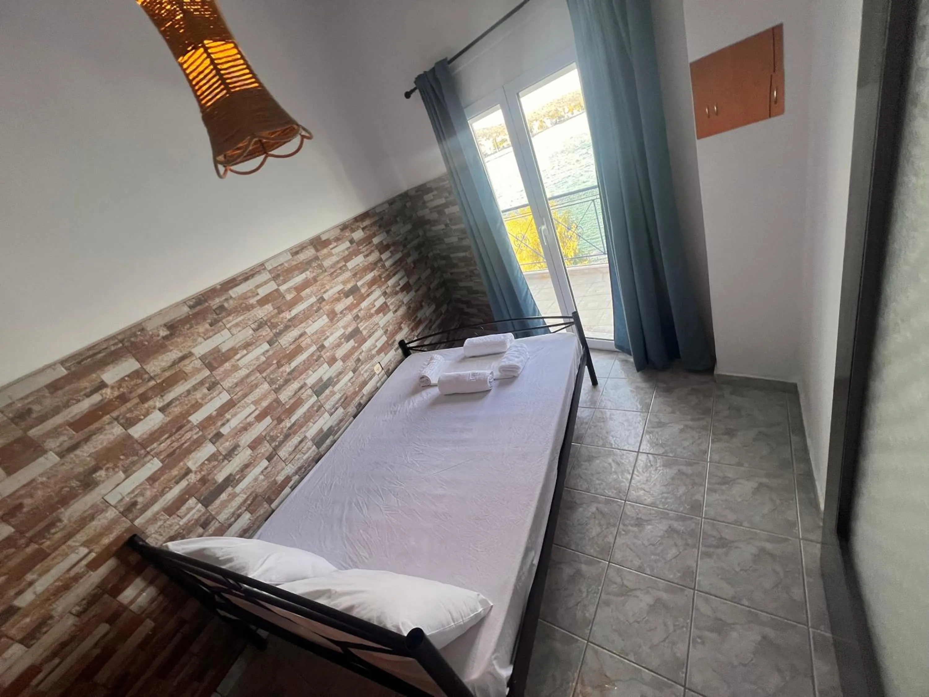 Bed in blue Hotel
