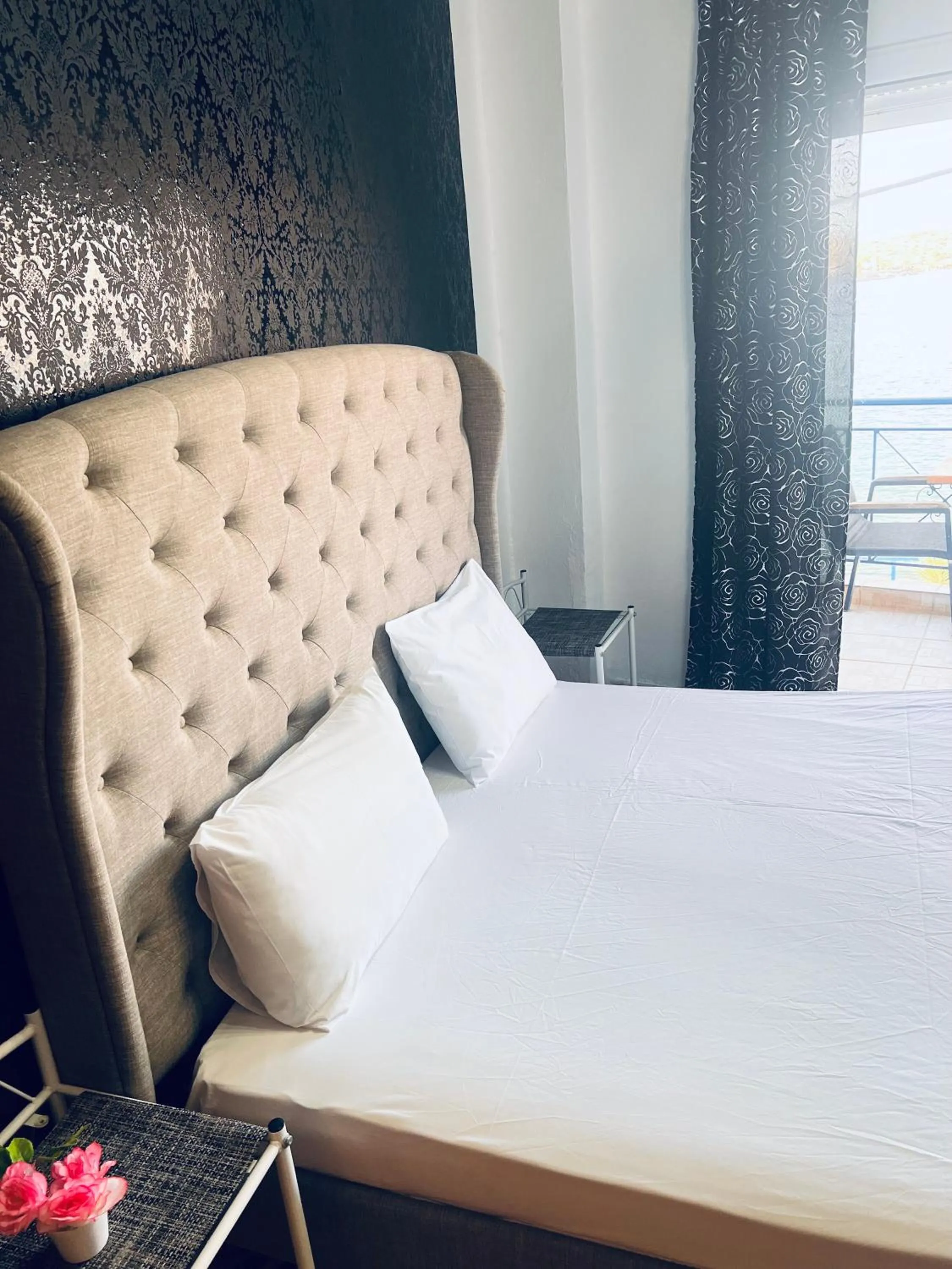 Bed in blue Hotel