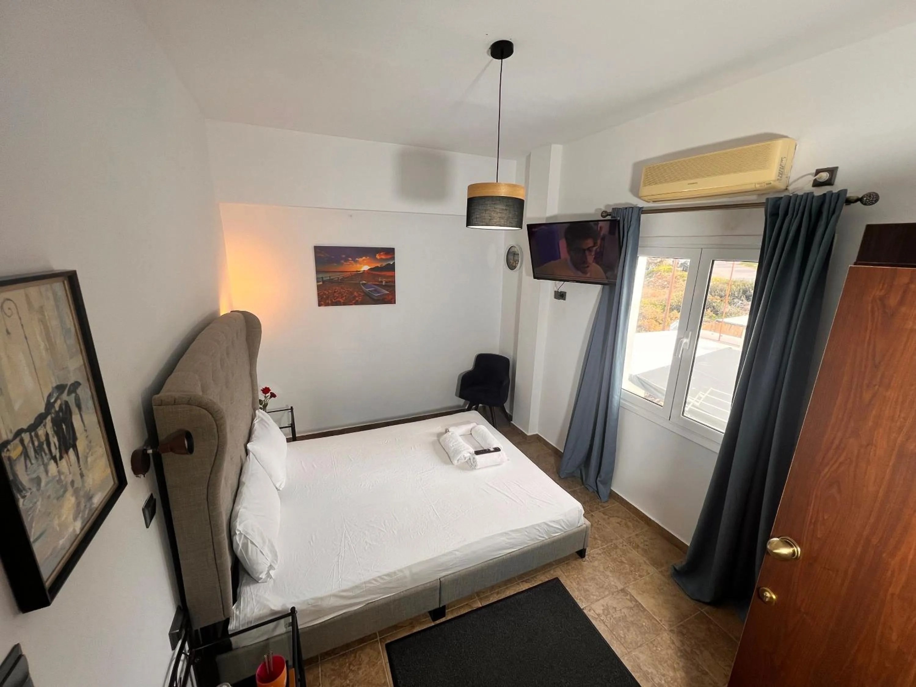 Bed in blue Hotel