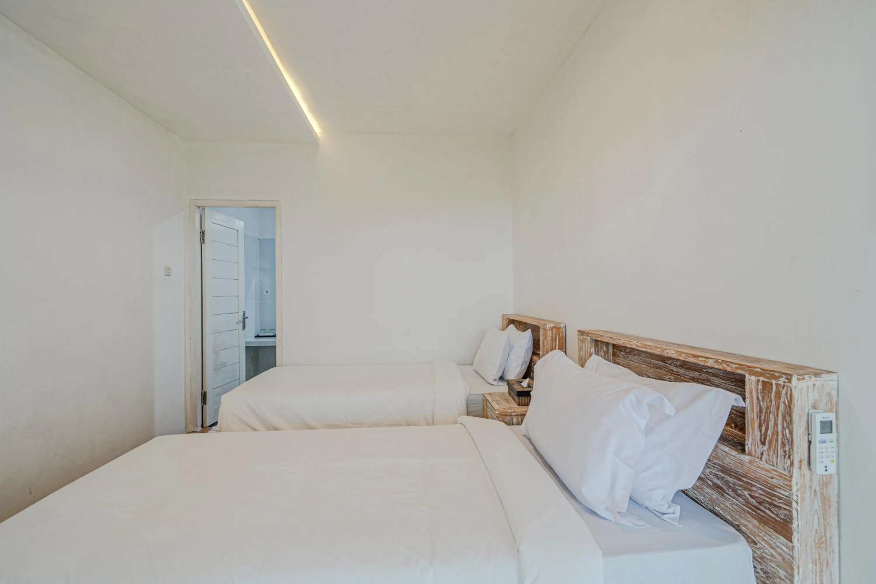 Bed in Jatiluwih Santya Loka Lodge & Twin Waterfall Managed by Manara