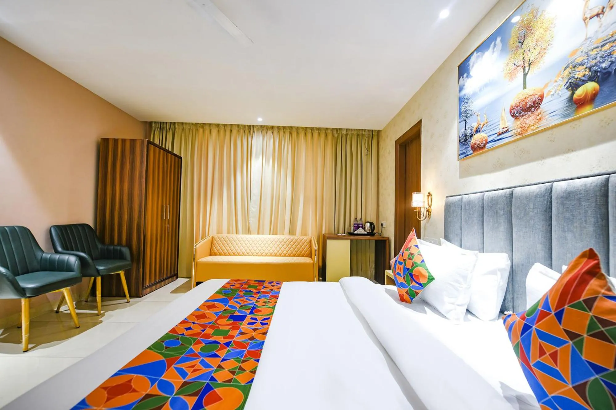 Bed in FabHotel Supreme Suites