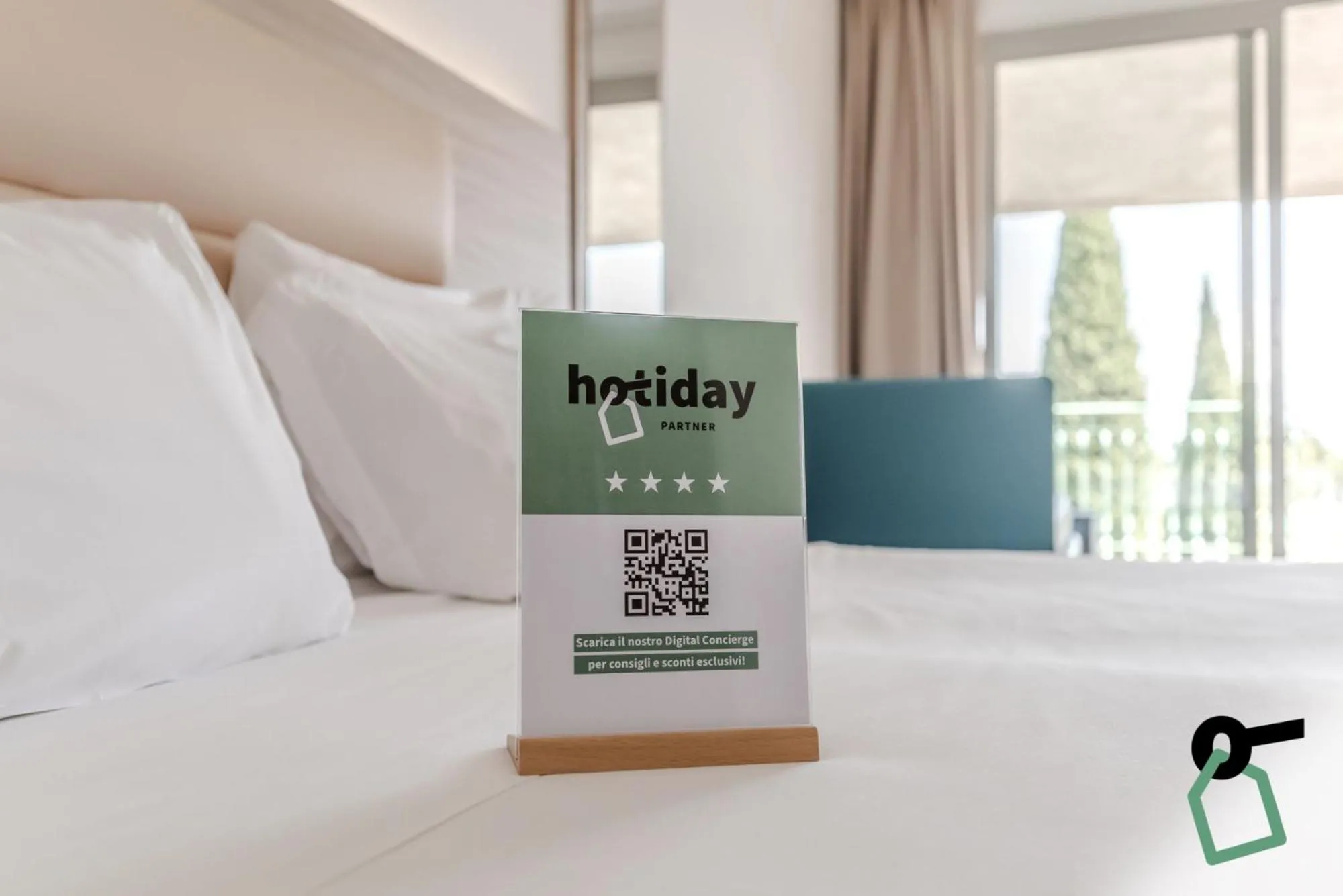 Bed in HOTIDAY Apartments Desenzano