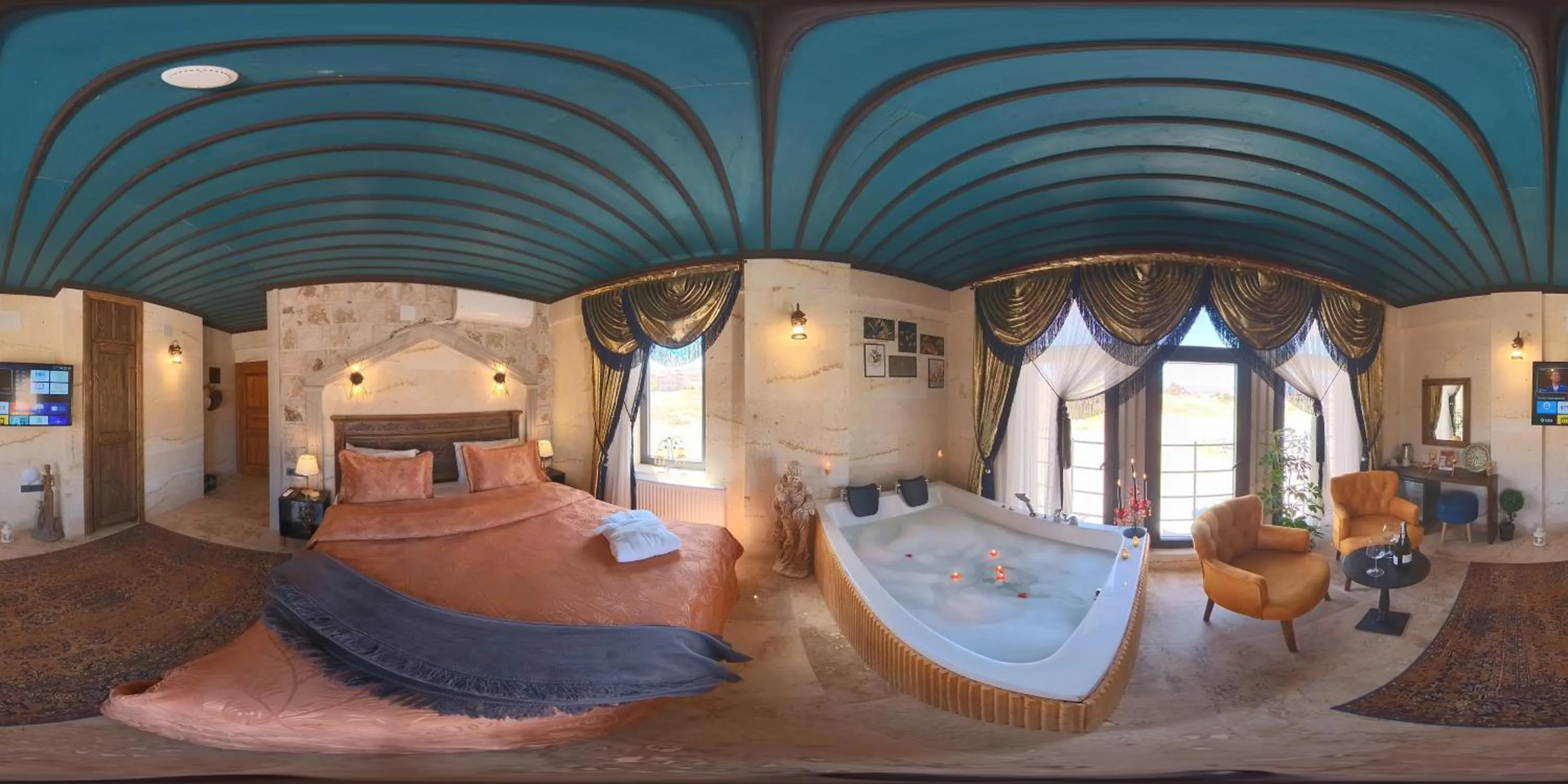 Bed in Abra Stone House