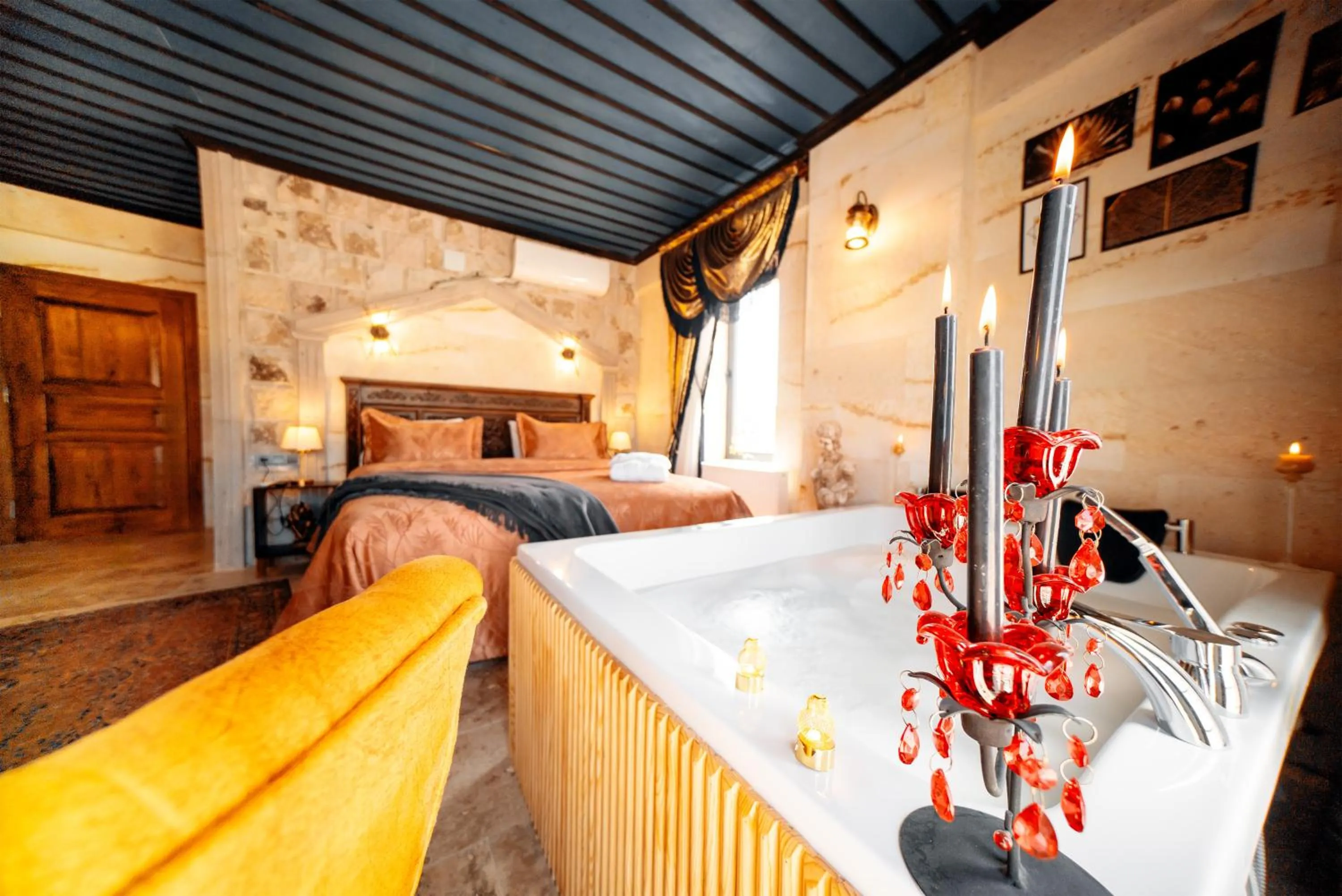 Bed in Abra Stone House