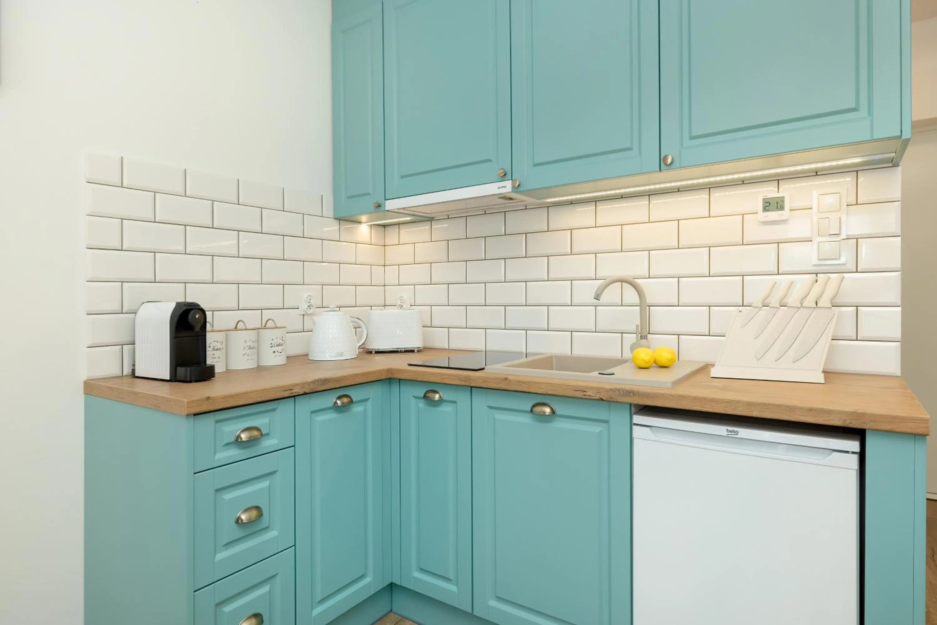Kitchen or kitchenette in Akwamaryn Apartamenty