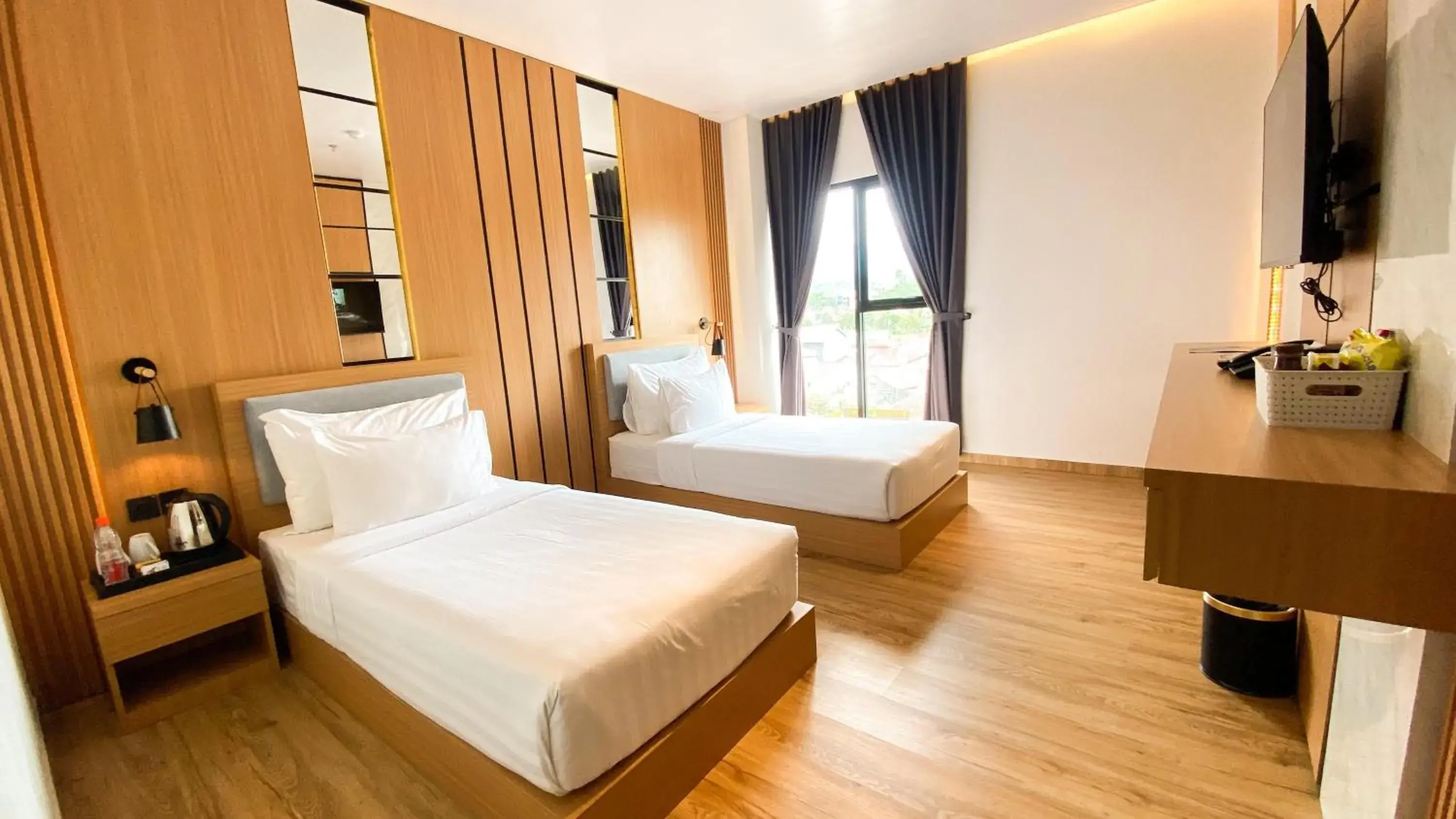 Bedroom, Bed in Eagle Hotel Wonosobo, Azana Hotels Collection Bedroom, Bed in Eagle Hotel Wonosobo, Azana Hotels Collection