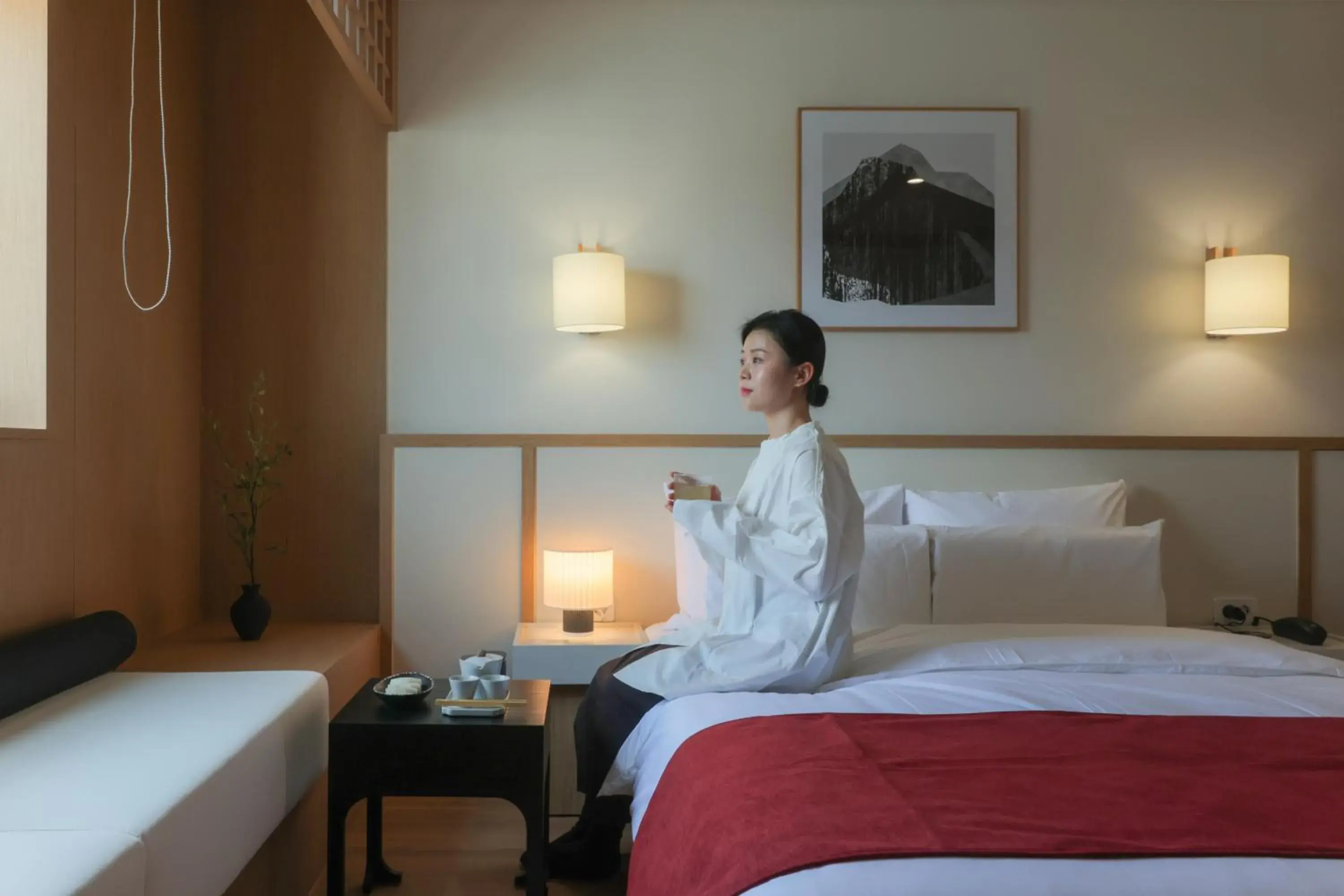 Bed in AanK Hotel & Spa Pyeongtaek Bed in AanK Hotel & Spa Pyeongtaek