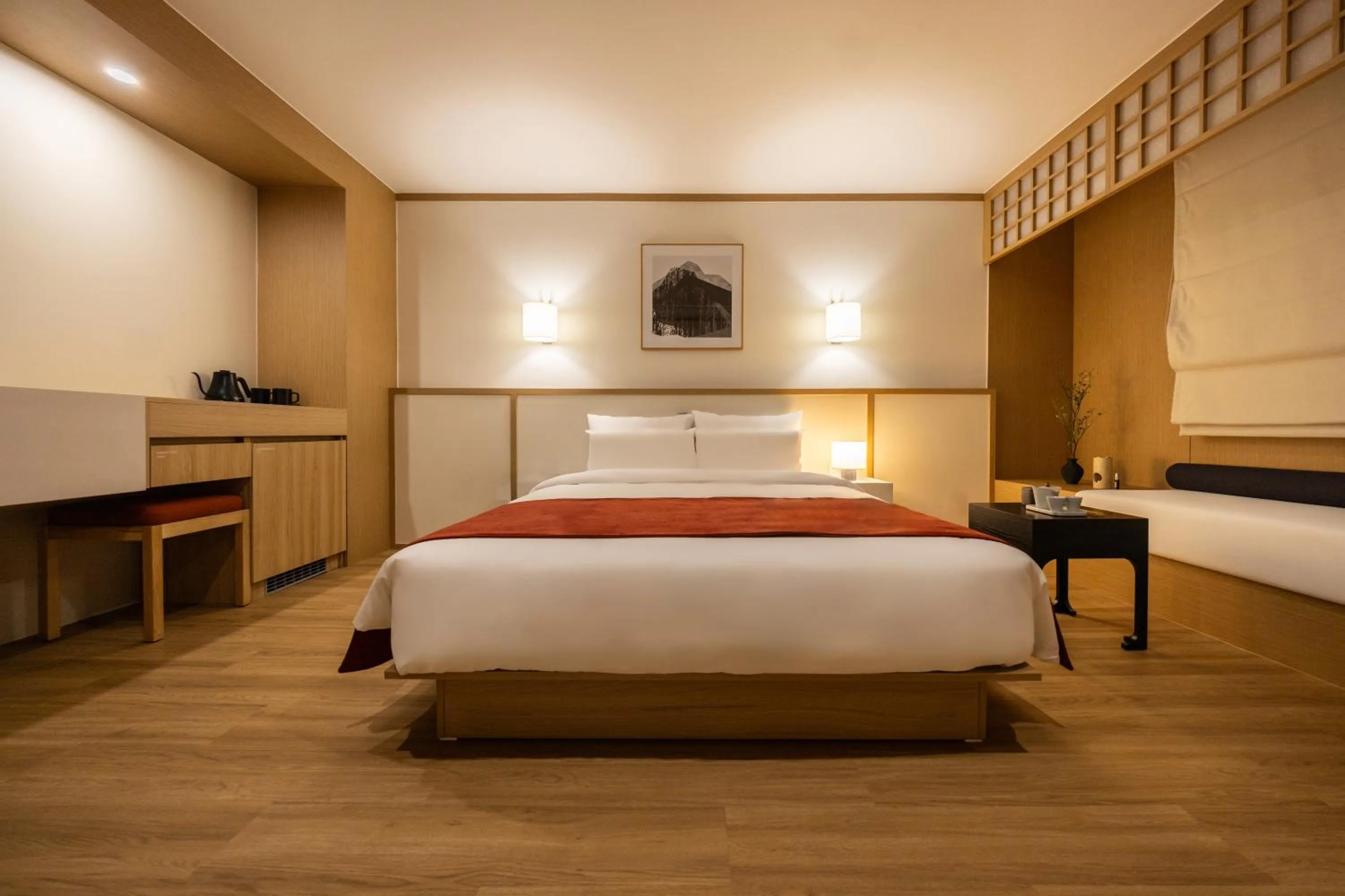 Bed in AanK Hotel & Spa Pyeongtaek