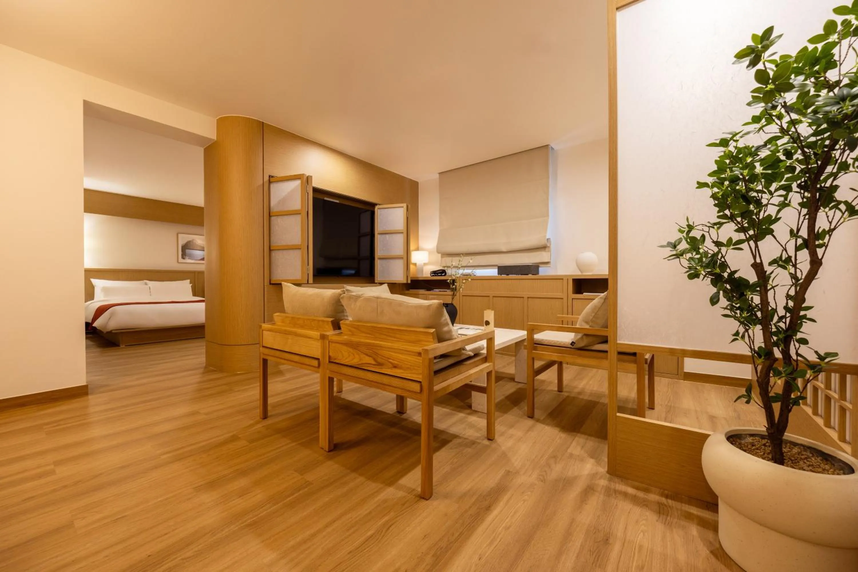 TV and multimedia, Bed in AanK Hotel & Spa Pyeongtaek