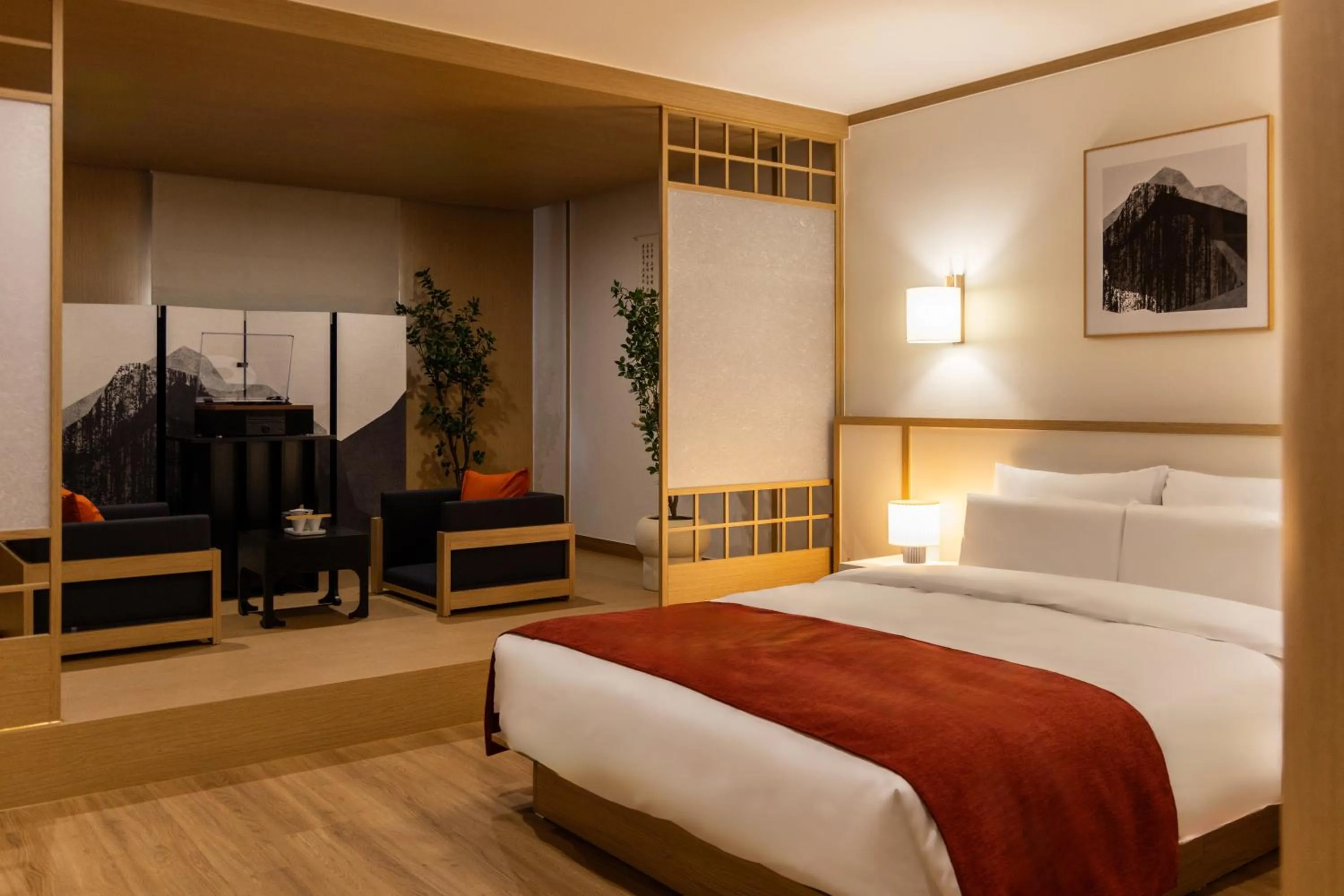 Bed in AanK Hotel & Spa Pyeongtaek