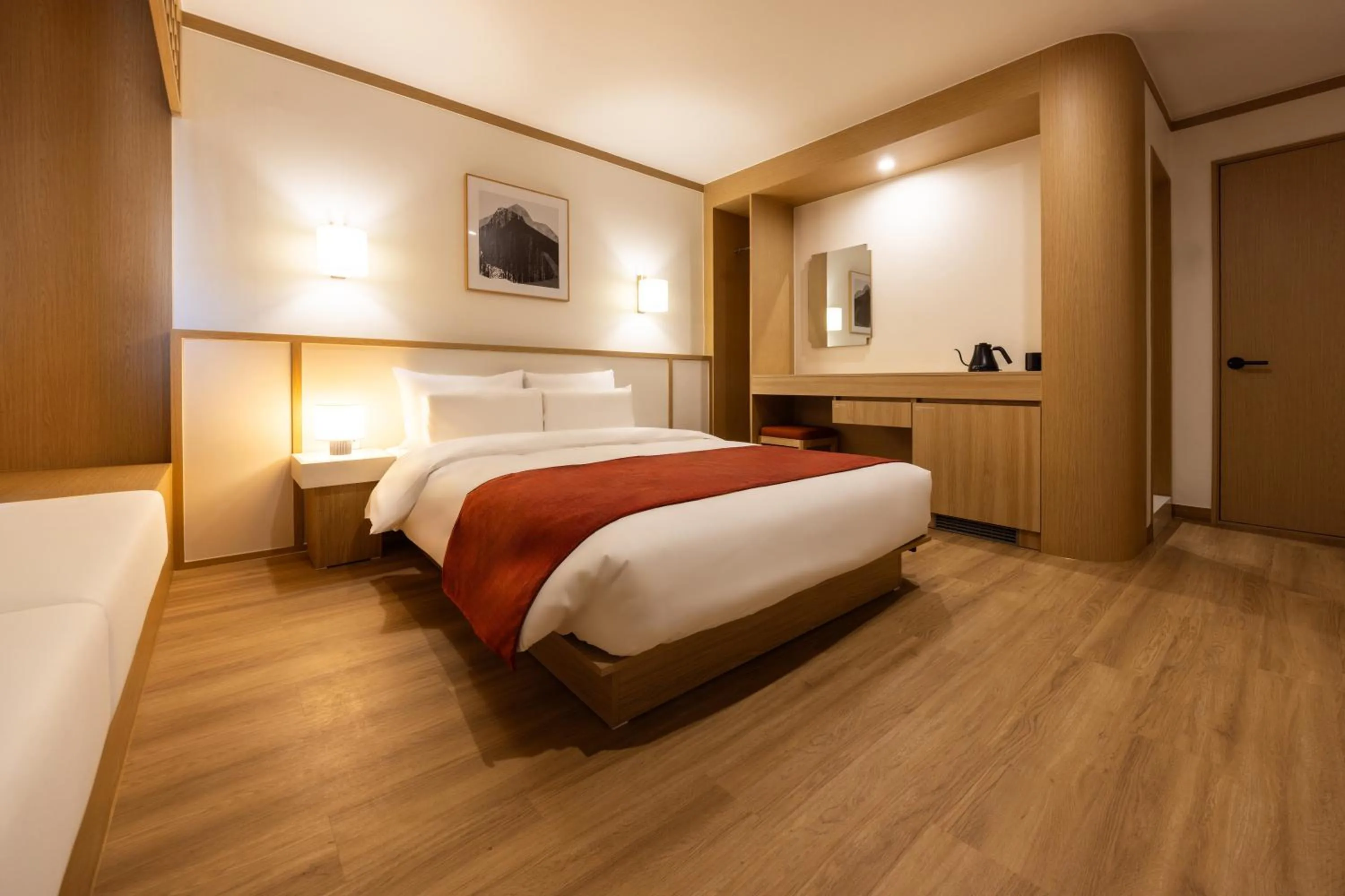 Bed in AanK Hotel & Spa Pyeongtaek