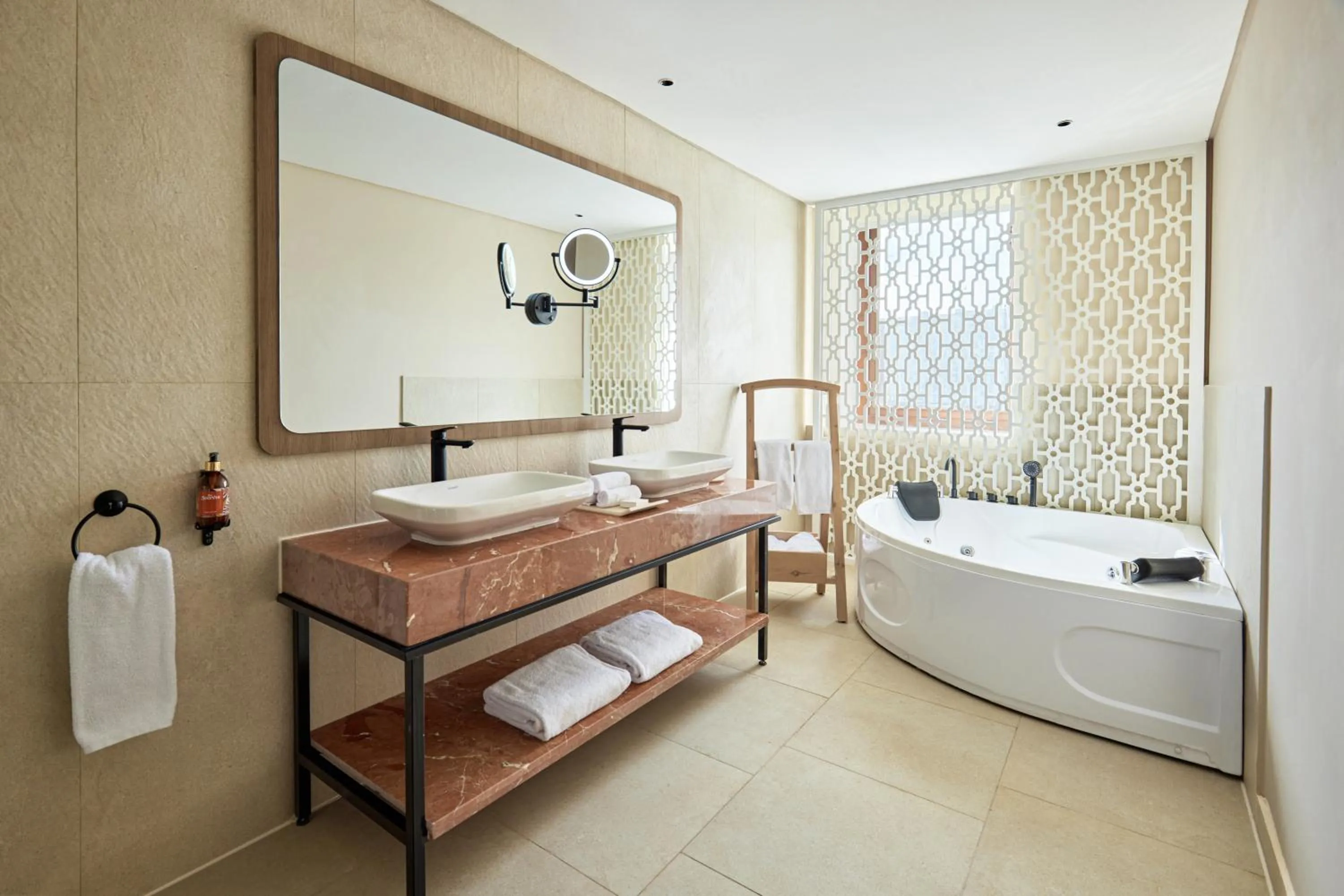 Bathroom, Bed in Hyatt Centric Cairo West