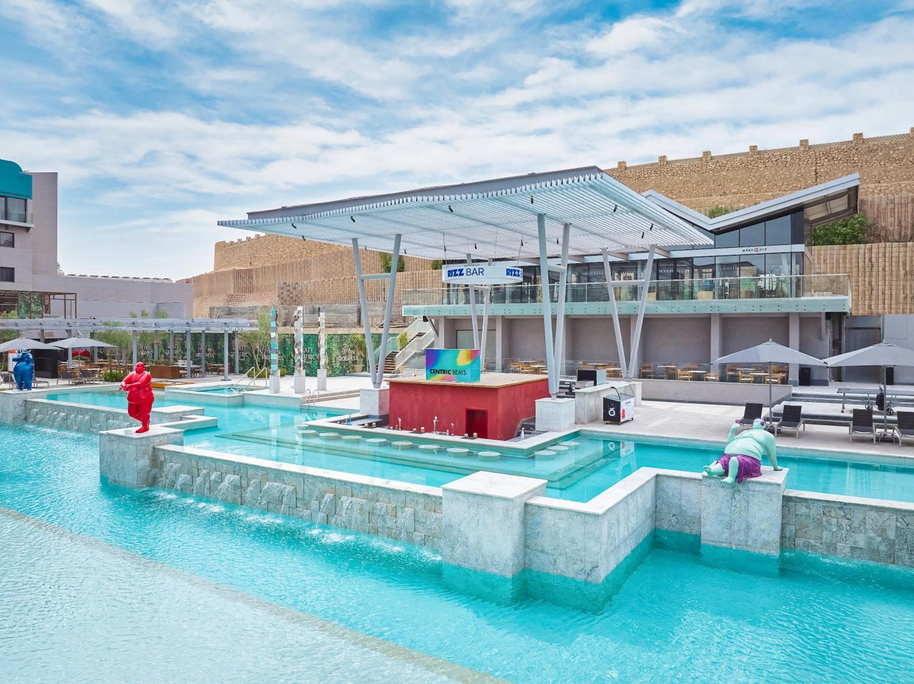 Pool view in Hyatt Centric Cairo West