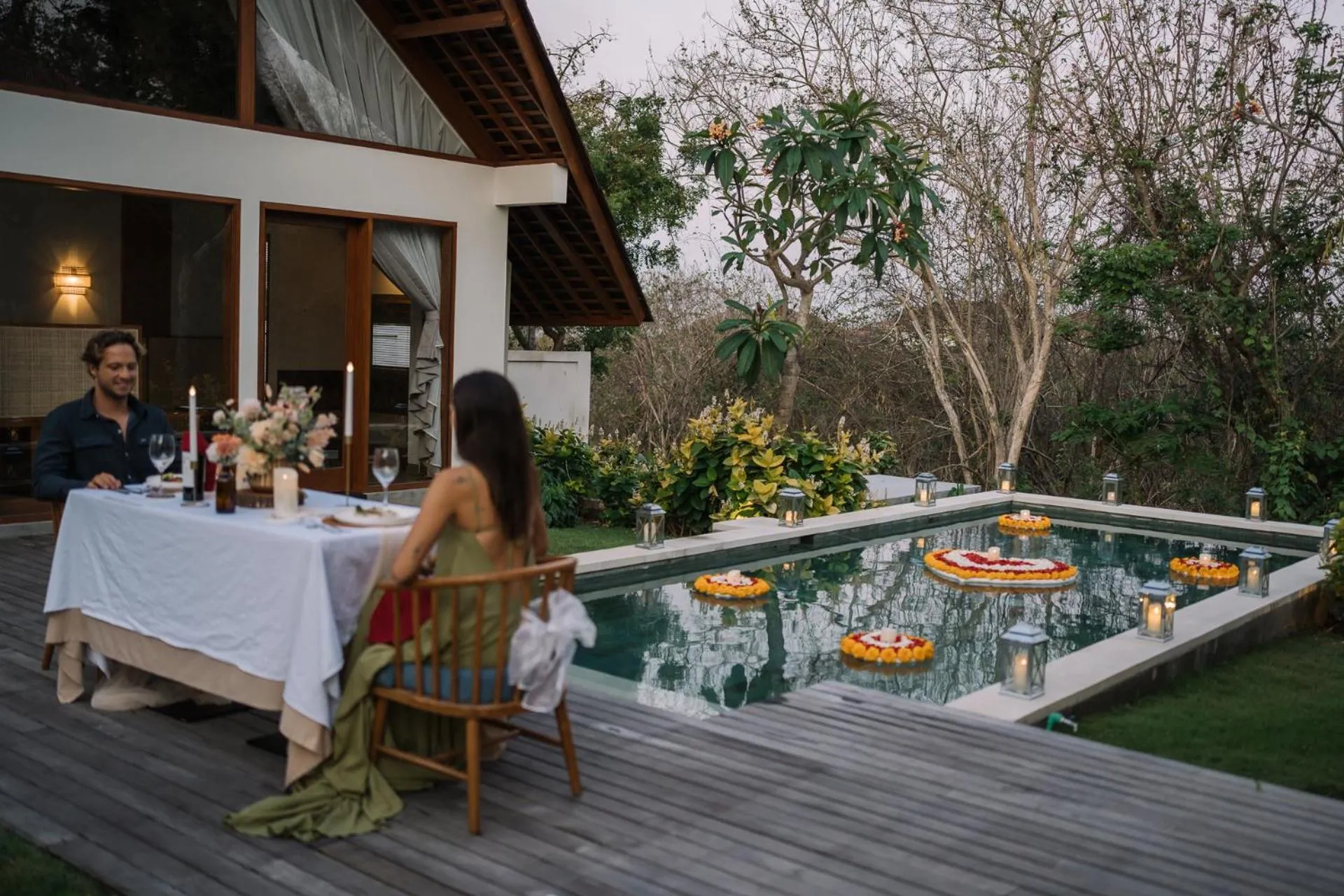 Dinner in Arpana Luxury Private Pool Villas