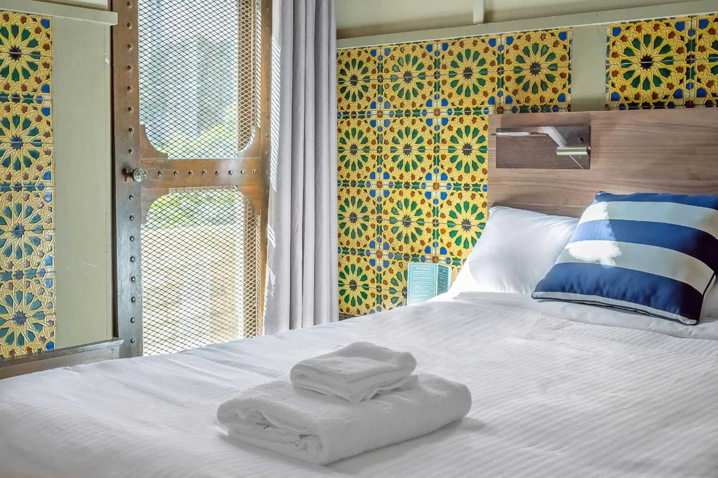 Decorative detail, Bed in Criterion Hotel Sydney Decorative detail, Bed in Criterion Hotel Sydney