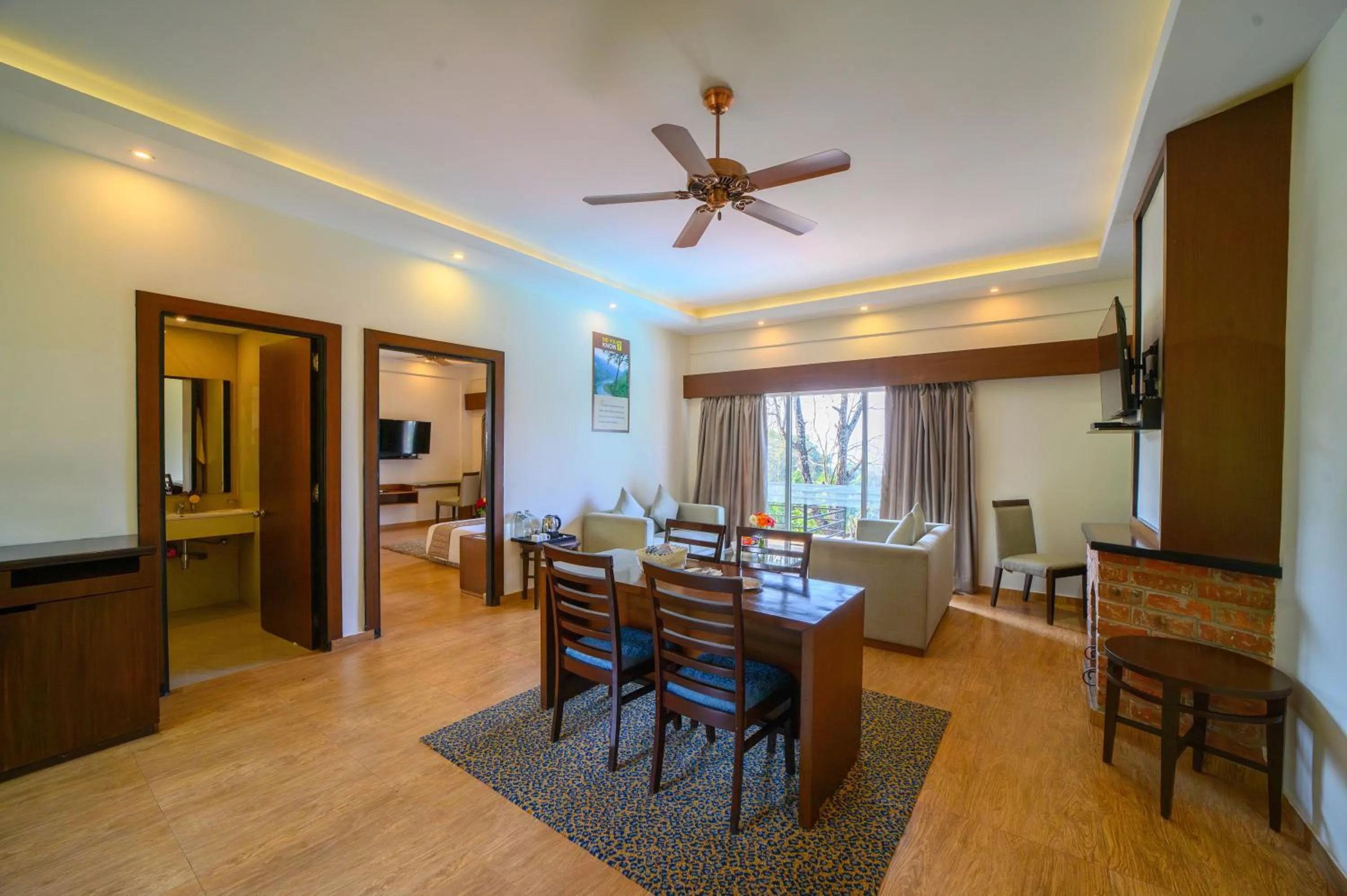 Living room in Sinclairs Retreat Kalimpong