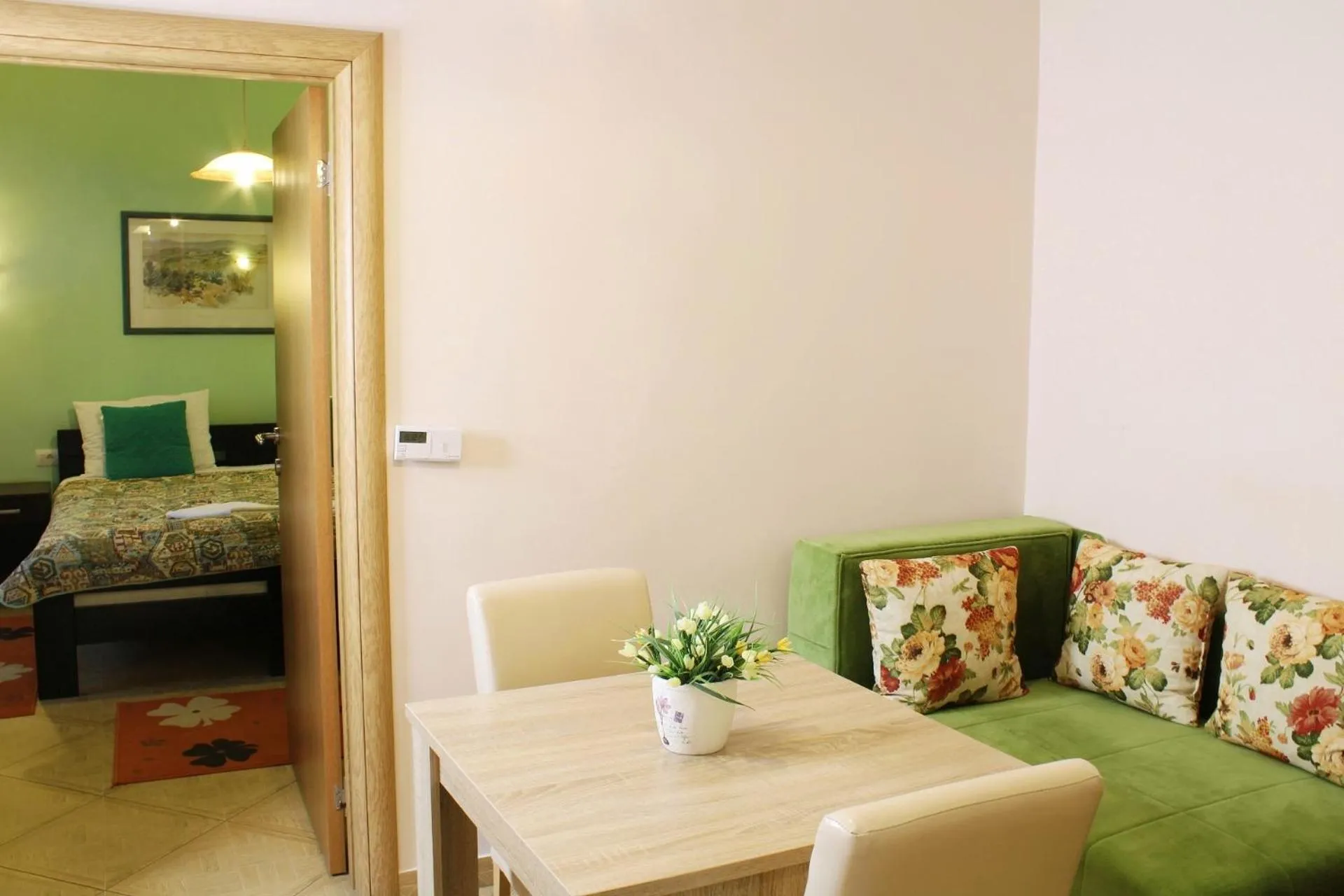 Bed in Apartments Paradisos