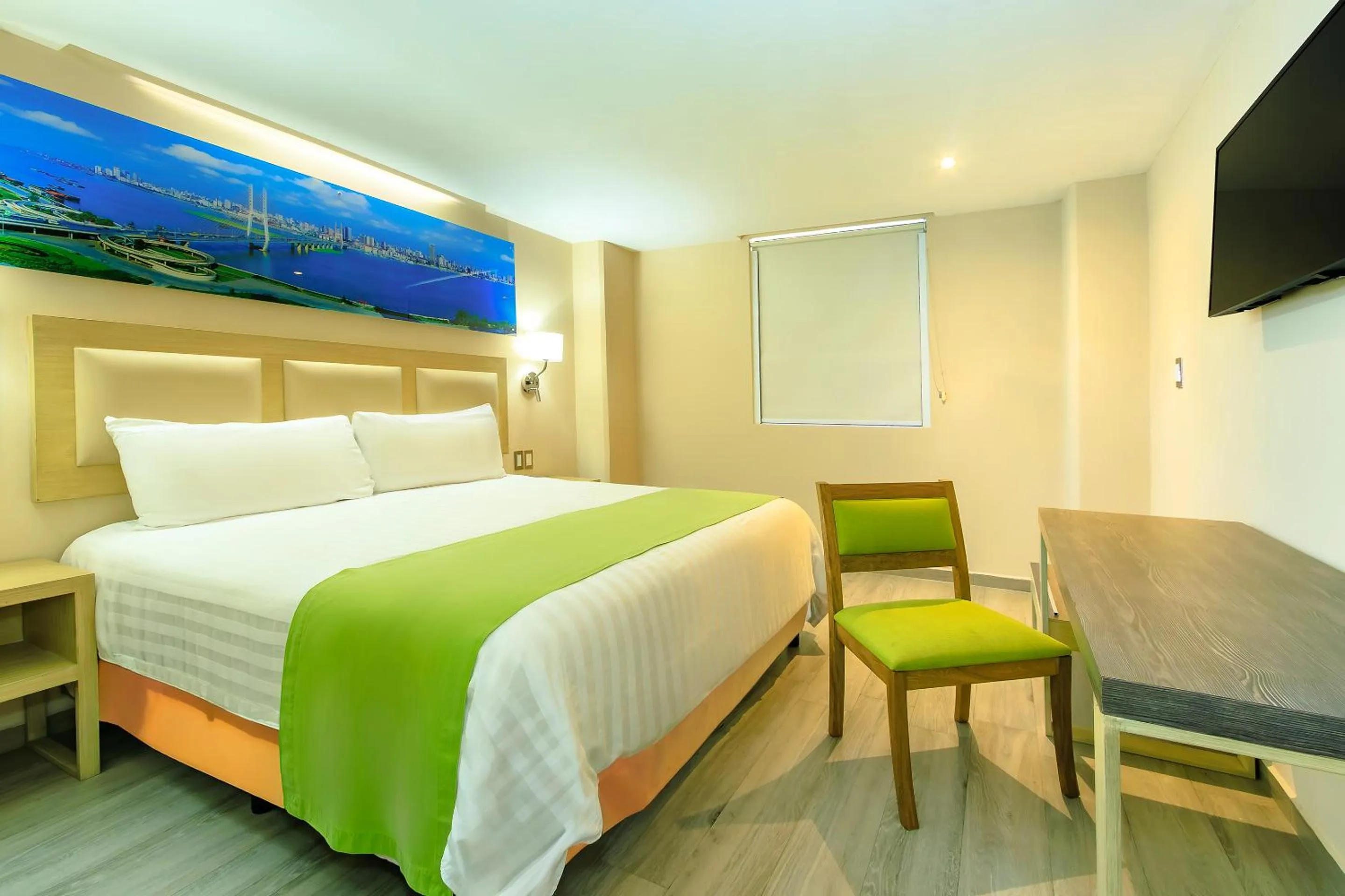 Bedroom, Bed in Collection O Hotel Paris FC, Veracruz