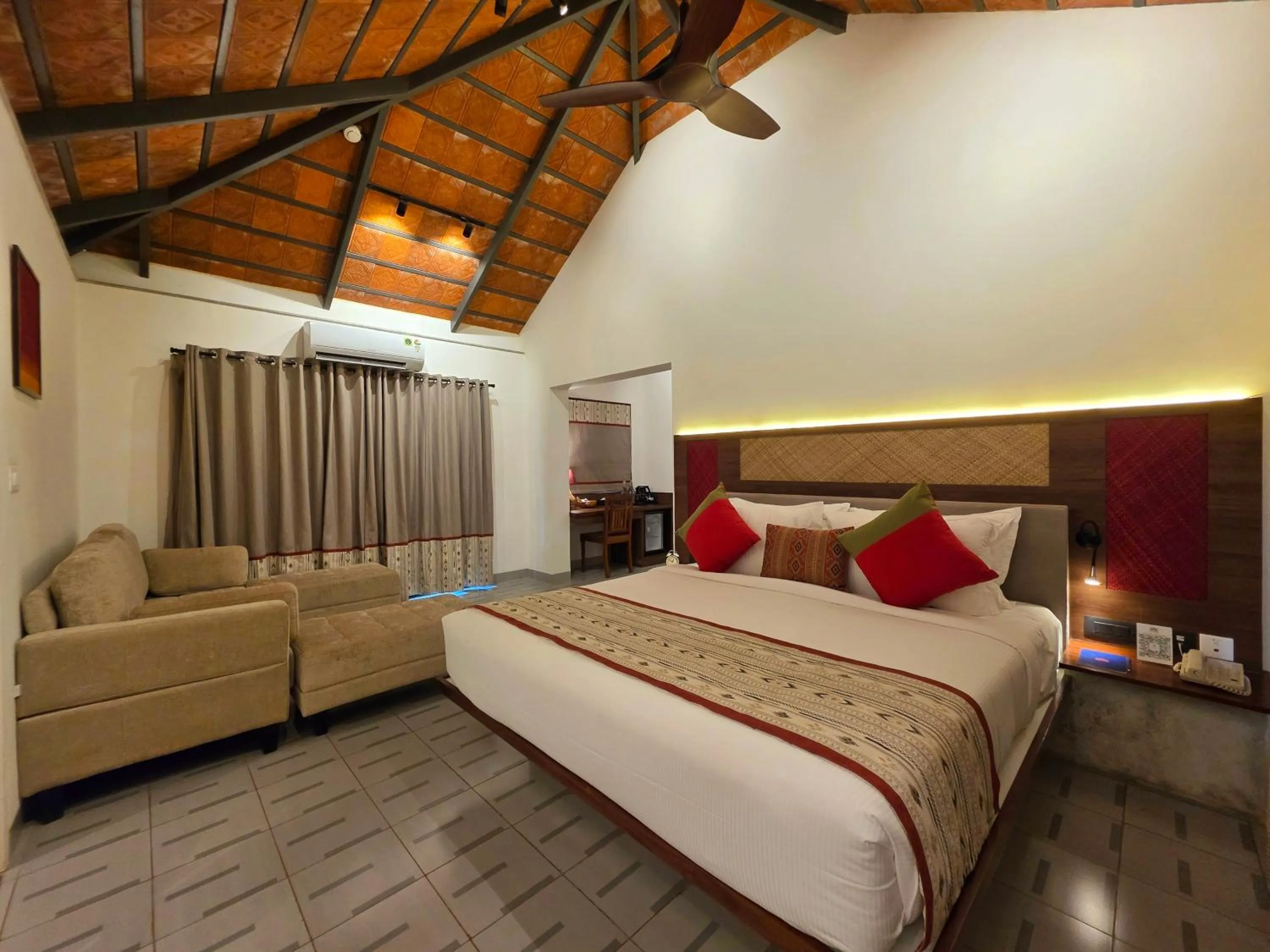 Bed in Vedic Village Retreat Kodungallur