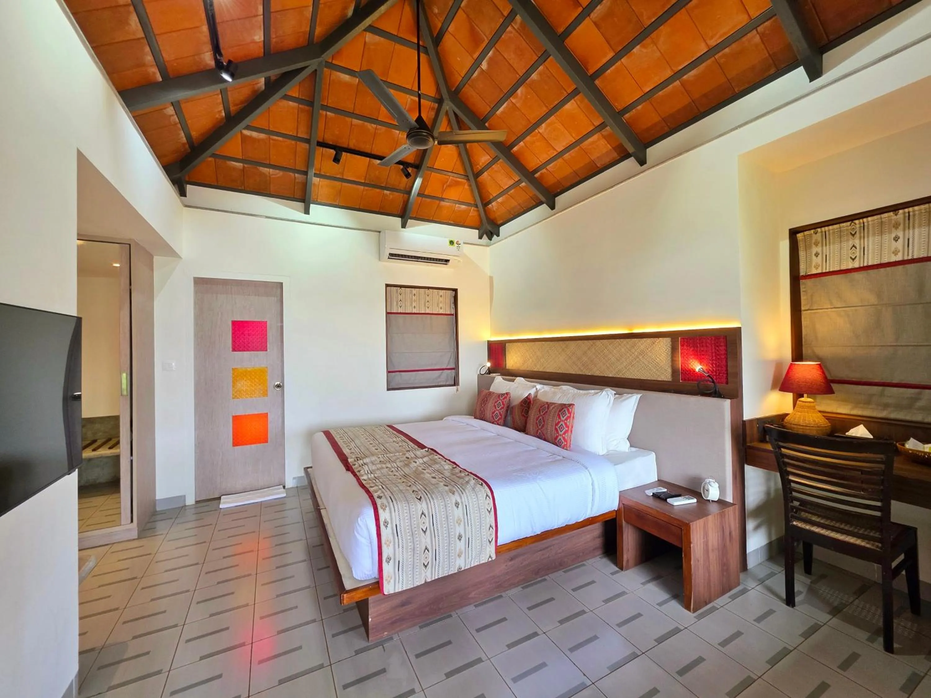 Bed in Vedic Village Retreat Kodungallur