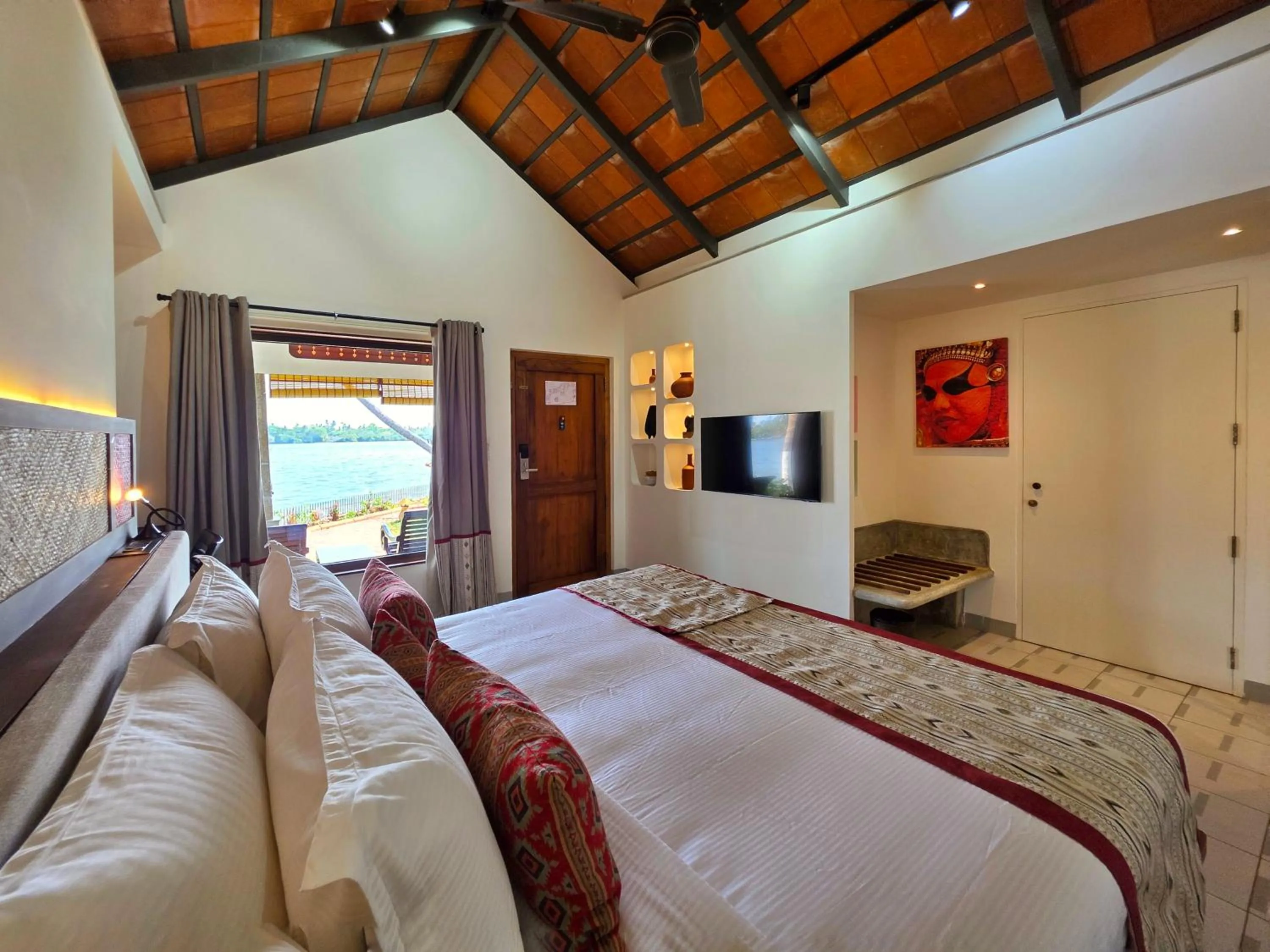 Bed in Vedic Village Retreat Kodungallur