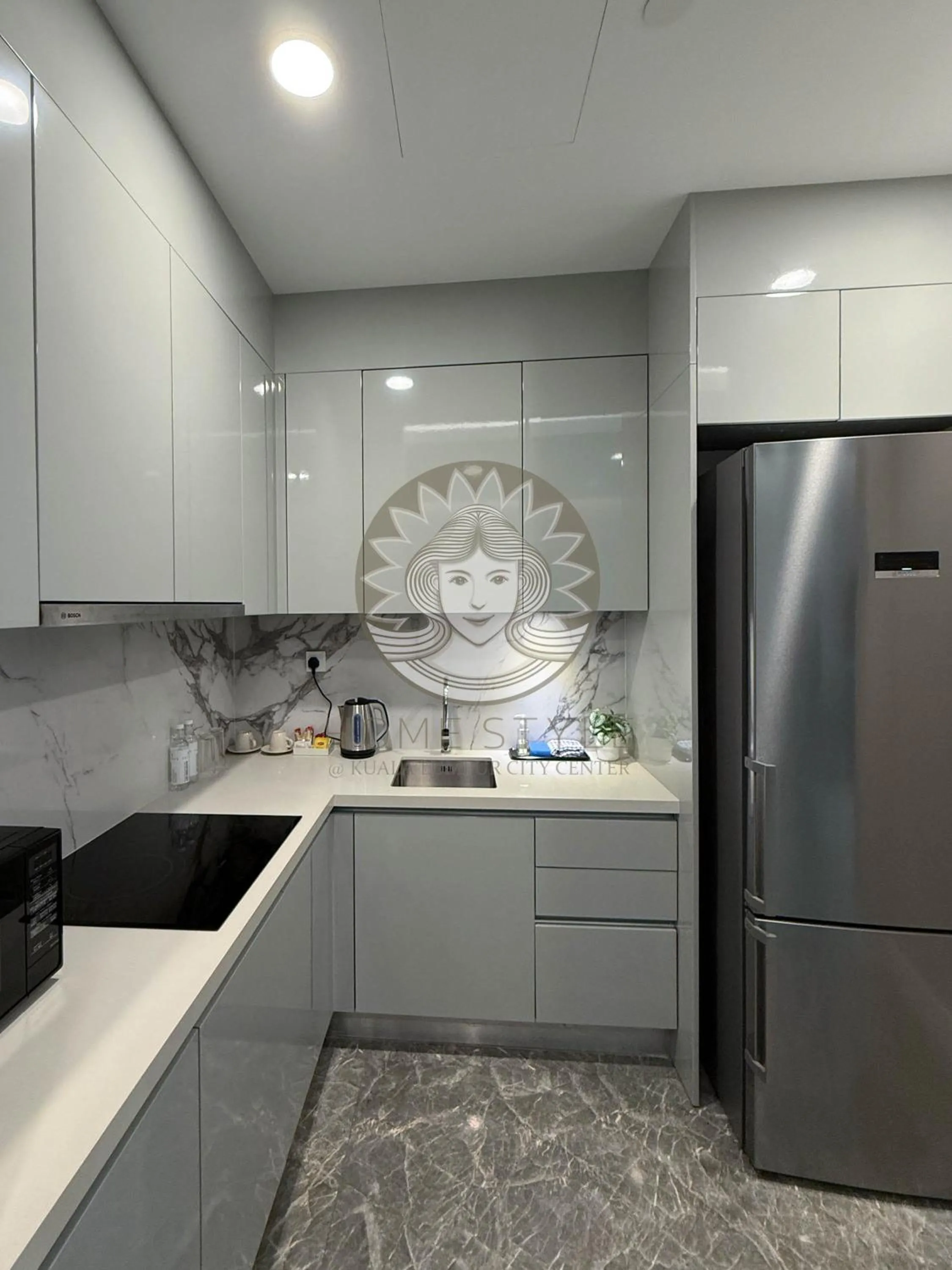 Kitchen or kitchenette in HOME STYLE at Platinum Suites 2 KLCC Twin Towers