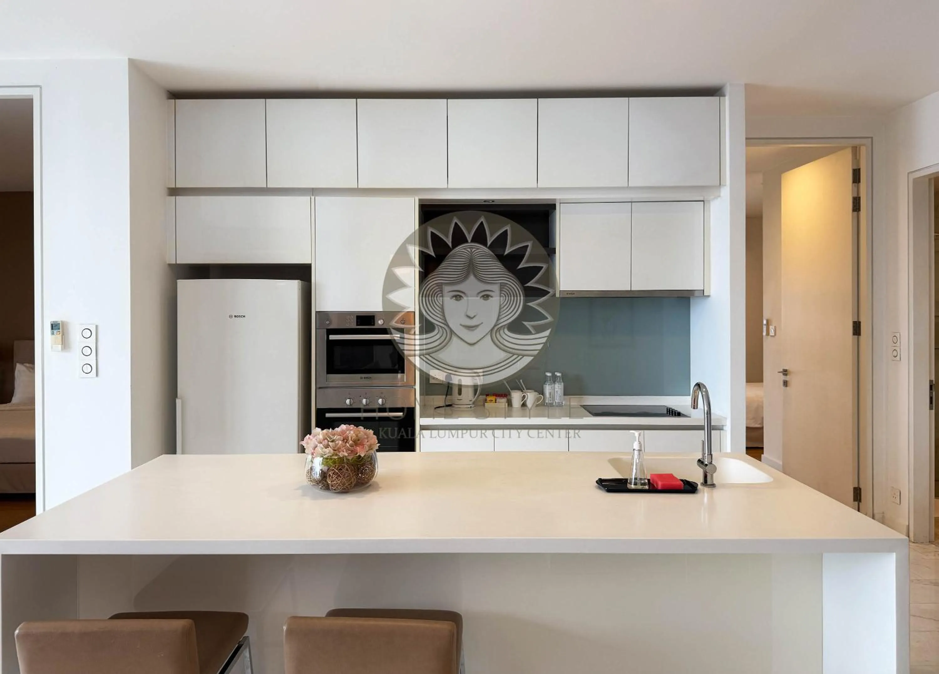 Kitchen or kitchenette in HOME STYLE at Platinum Suites 2 KLCC Twin Towers