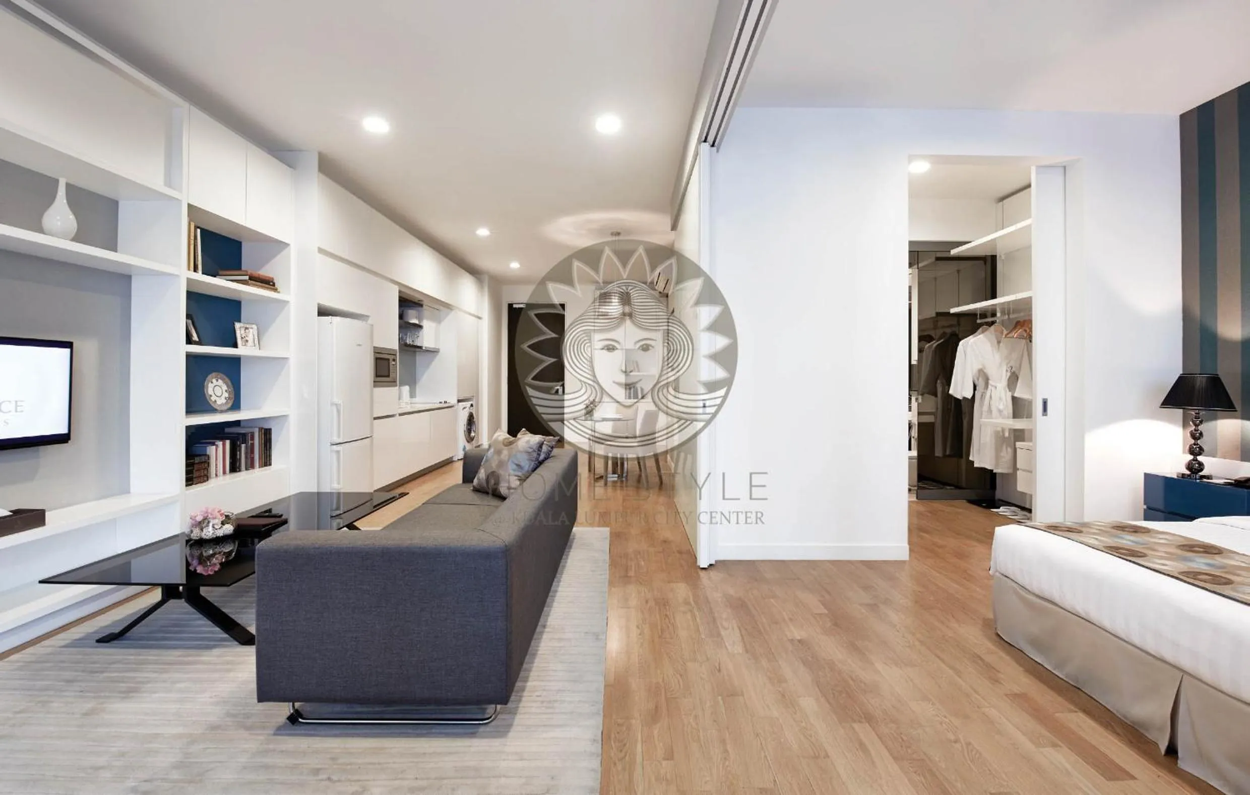 TV and multimedia, Bed in HOME STYLE at Platinum Suites KLCC Twin Towers