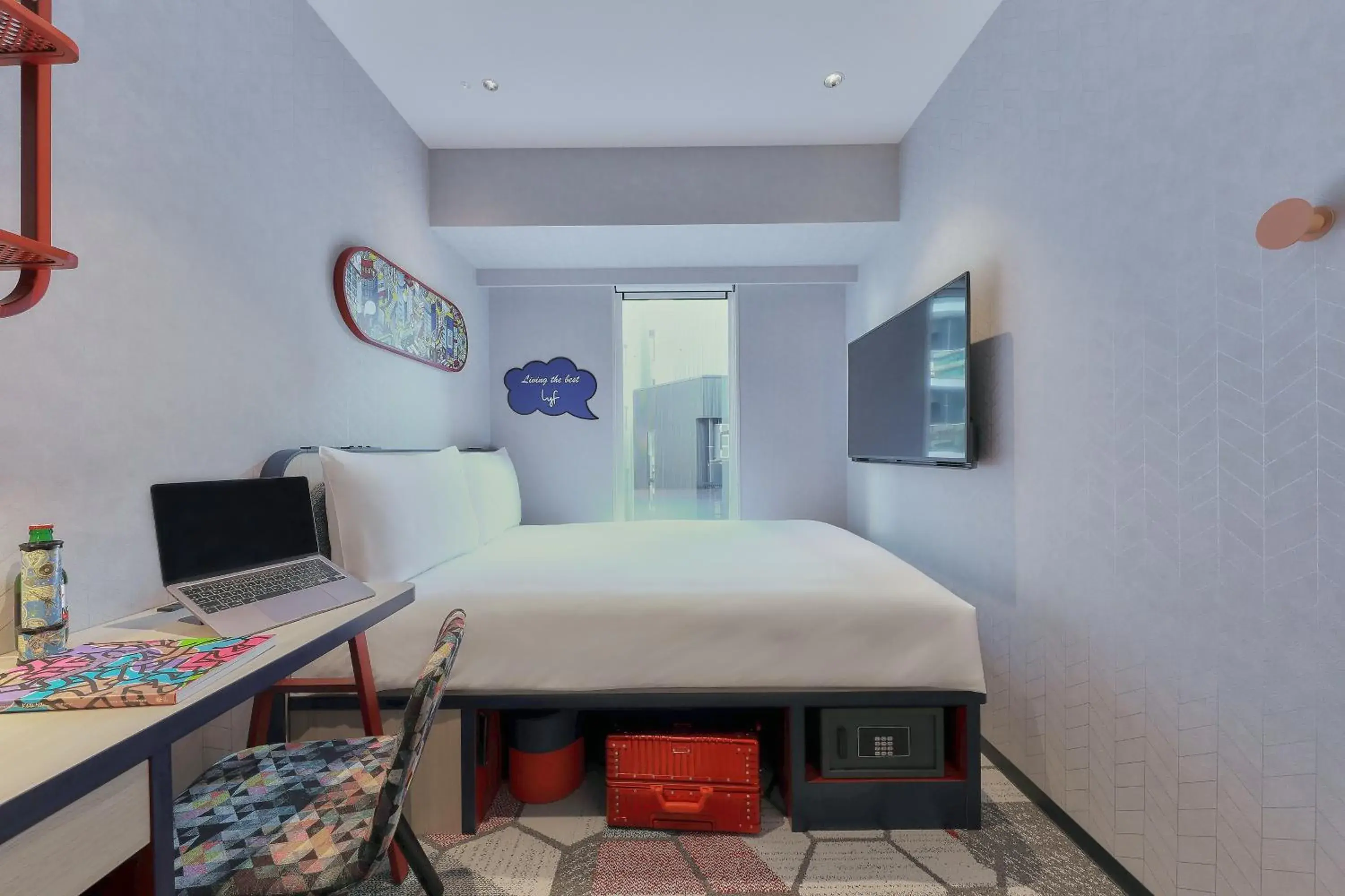 TV and multimedia, Bed in lyf Shibuya Tokyo TV and multimedia, Bed in lyf Shibuya Tokyo