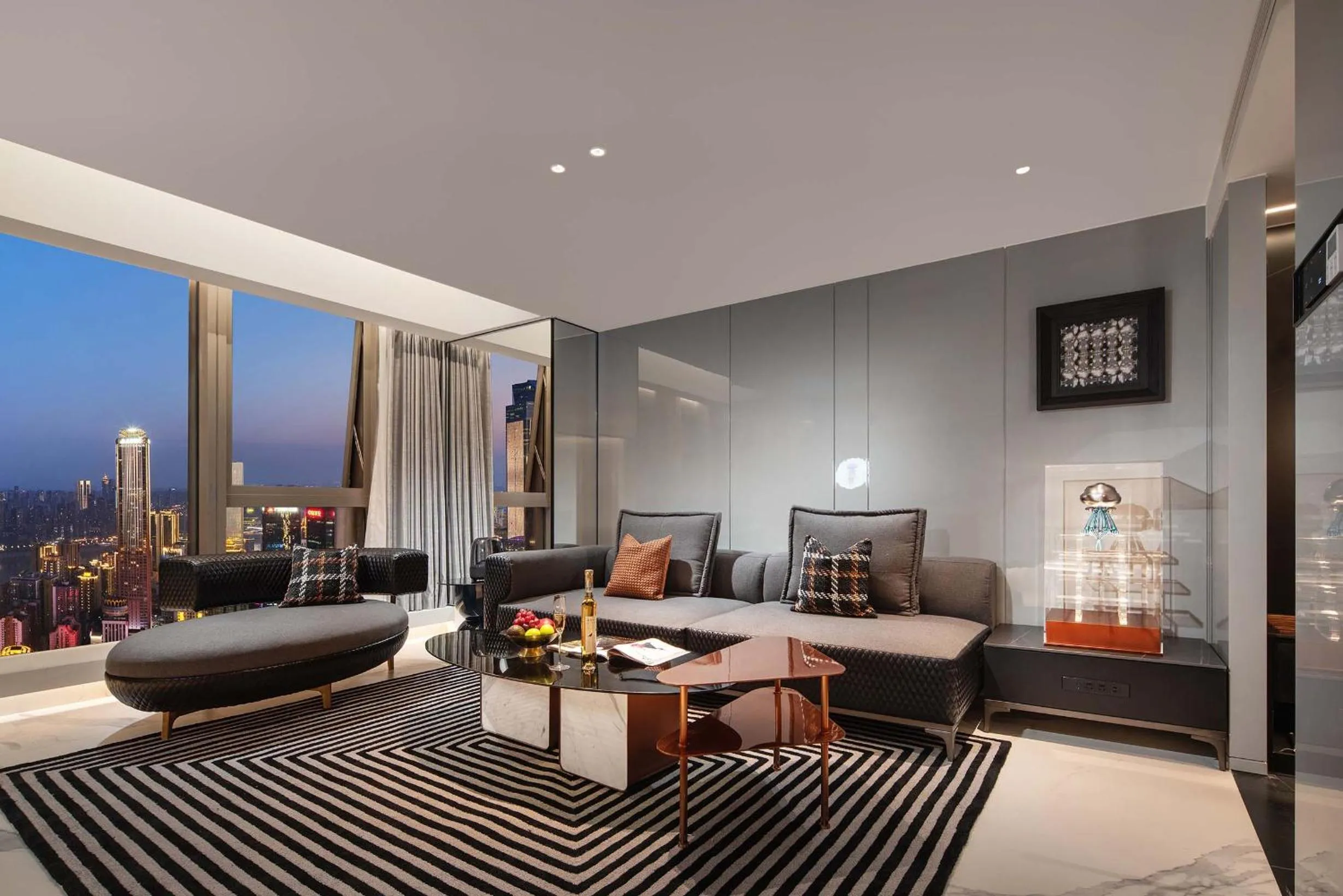 Living room in ISEYA Panoramic Hotel Chongqing Jiefangbei Raffles Plaza
