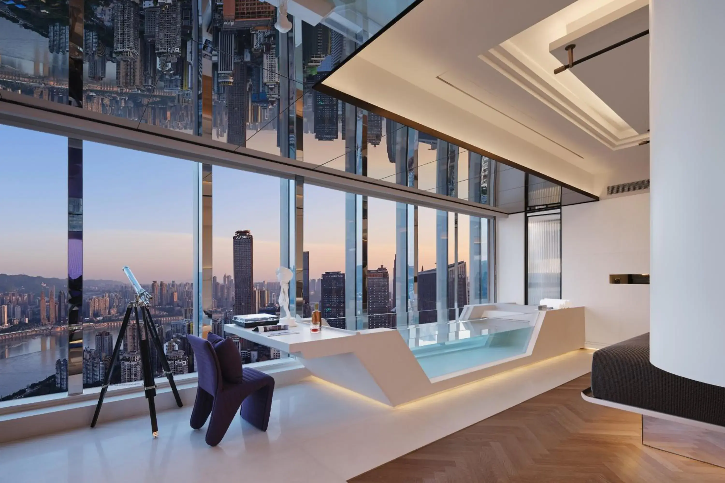 270° Peninsula River view - Deluxe Suite - Oversize Bathtub in ISEYA Panoramic Hotel Chongqing Jiefangbei Raffles Plaza 270° Peninsula River view - Deluxe Suite - Oversize Bathtub in ISEYA Panoramic Hotel Chongqing Jiefangbei Raffles Plaza