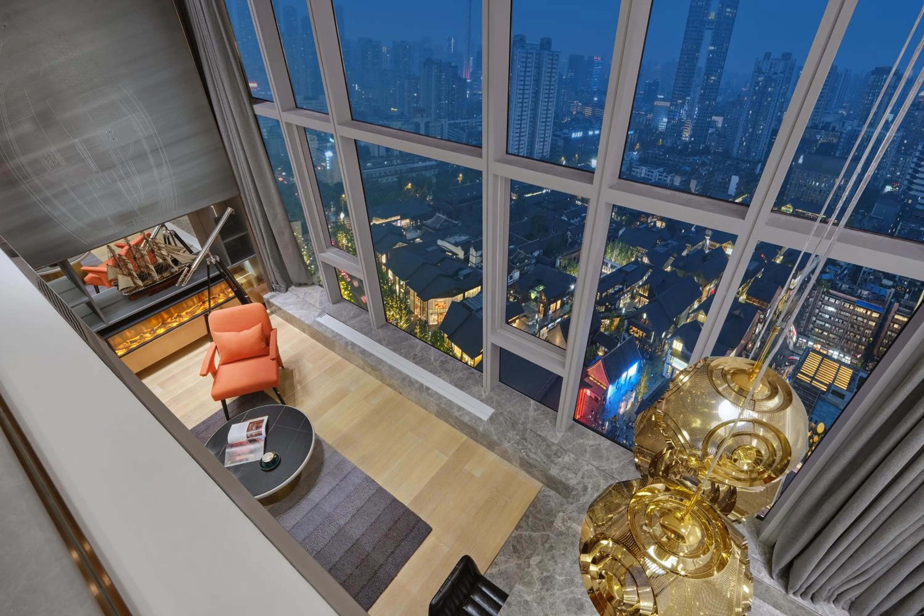 Living room in ISEYA Serviced Apart-ment Chengdu Taikoo Li Flagship