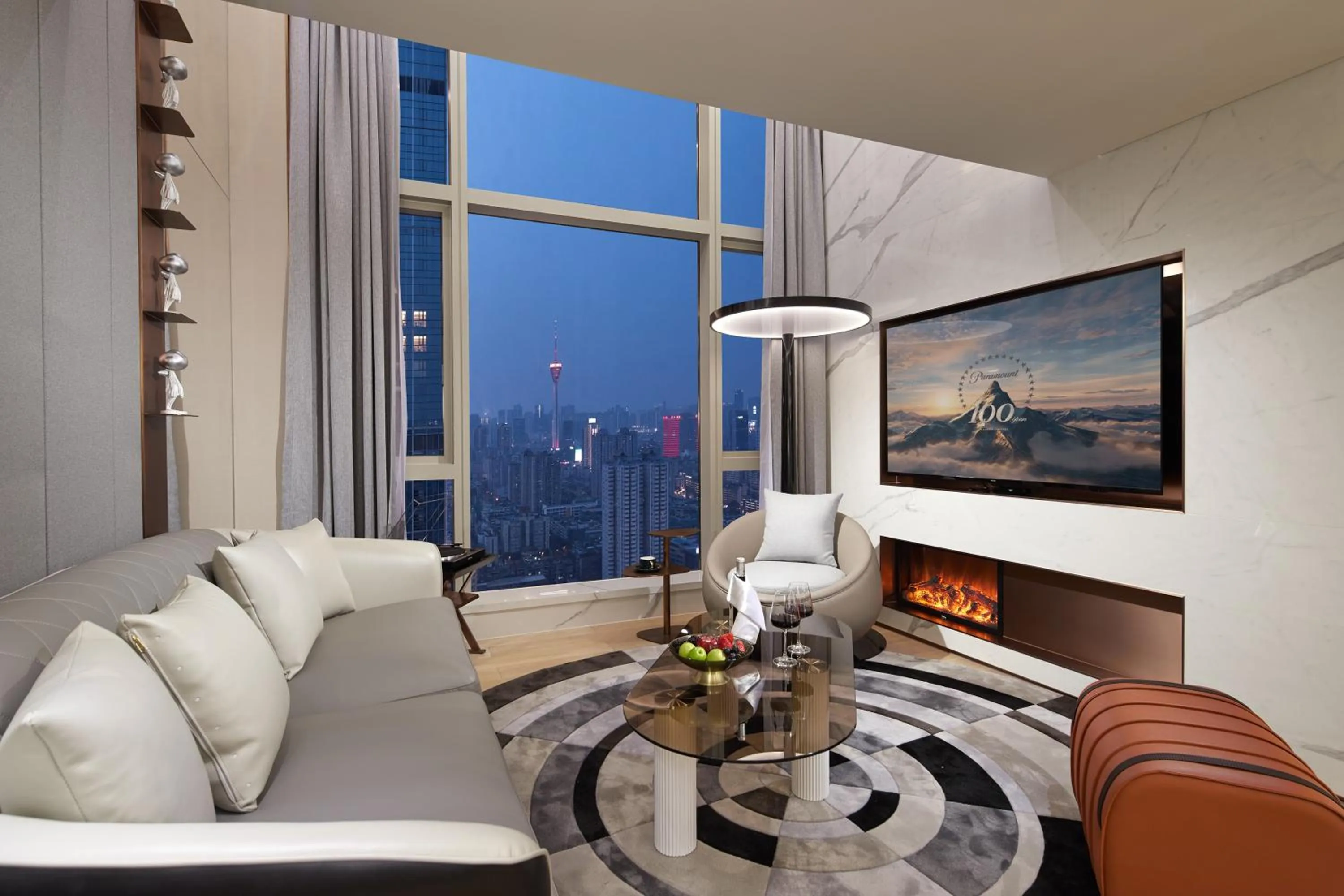 Living room in ISEYA Serviced Apart-ment Chengdu Taikoo Li Flagship