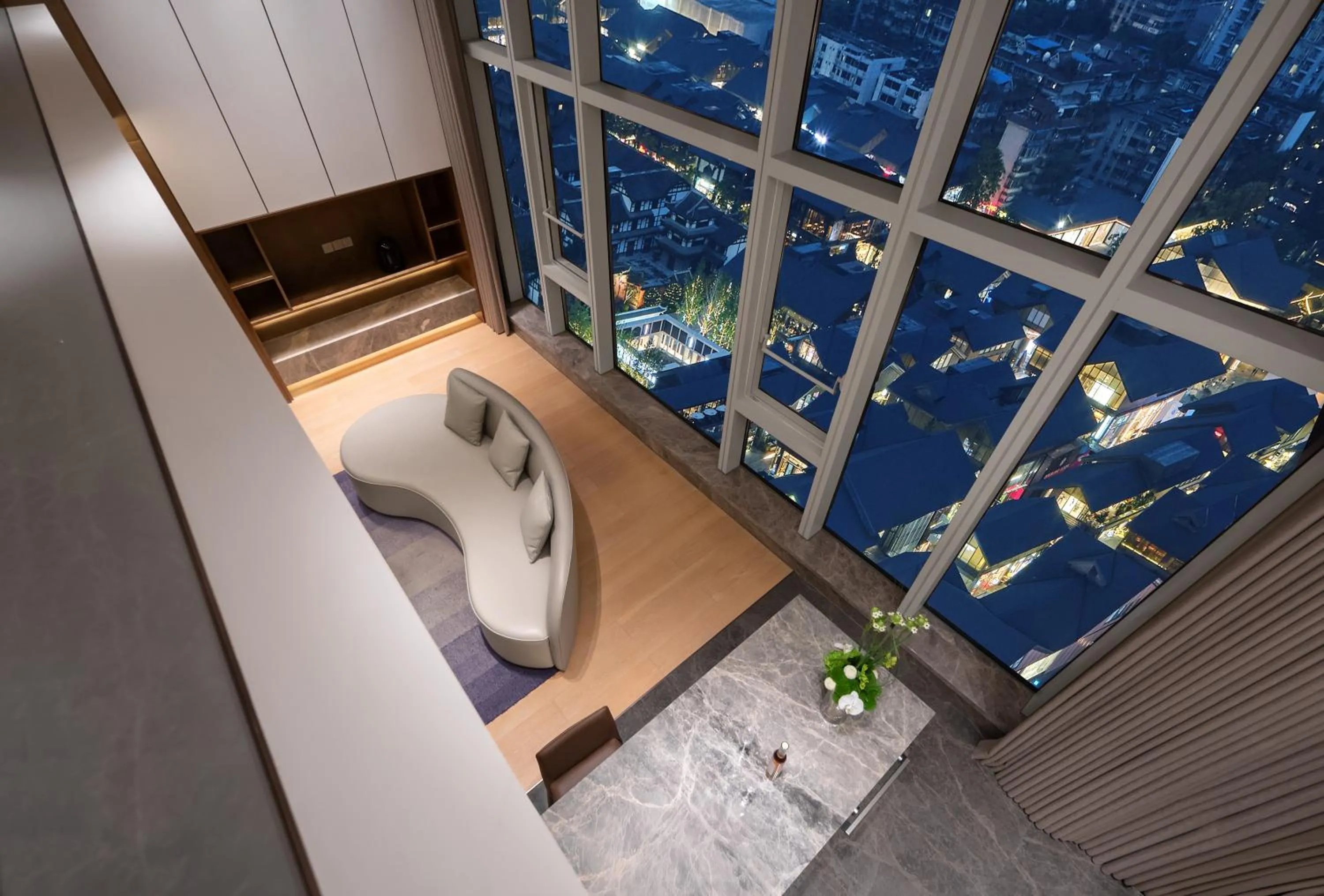 Living room in ISEYA Serviced Apart-ment Chengdu Taikoo Li Flagship