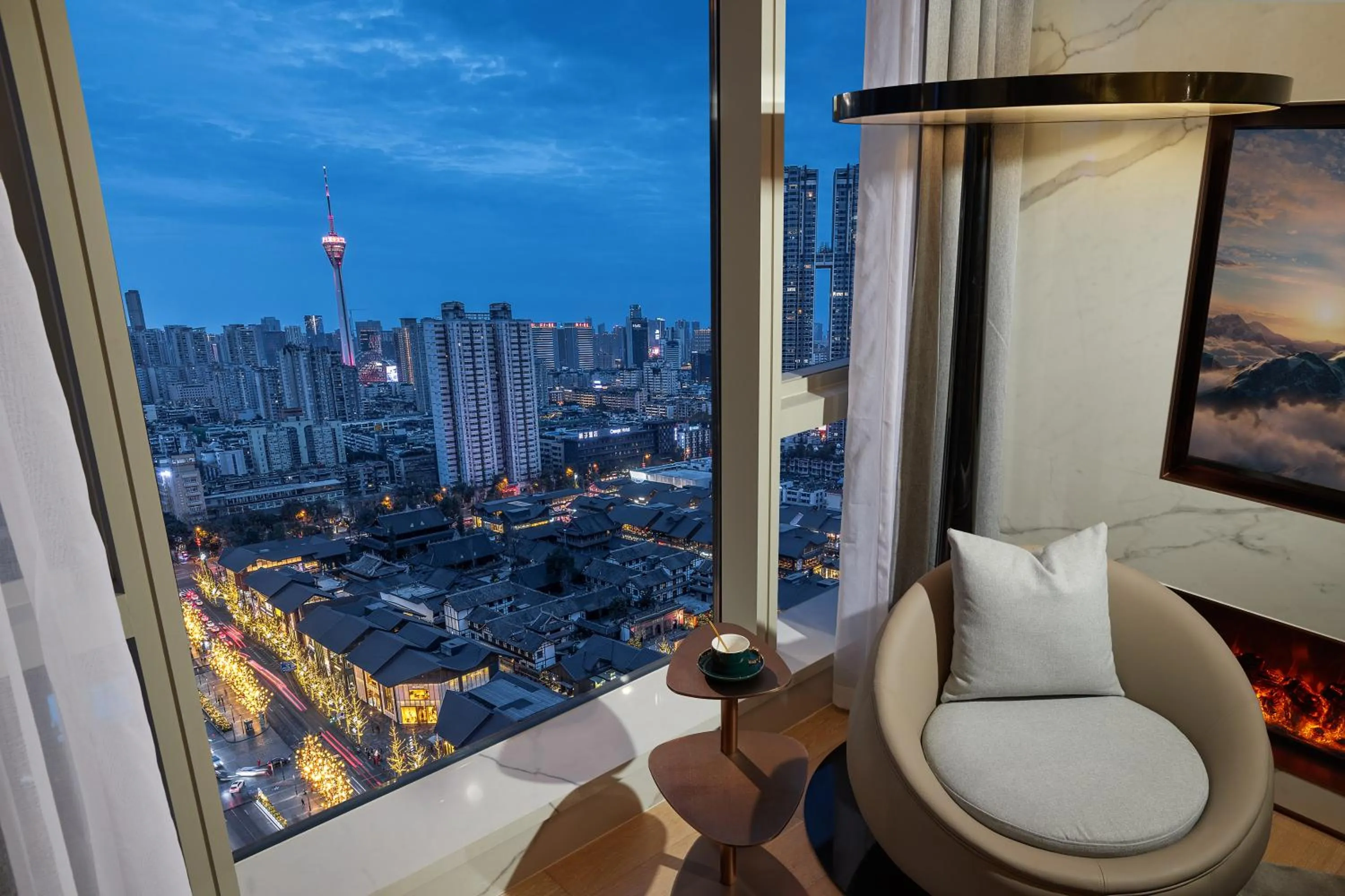 Living room in ISEYA Serviced Apart-ment Chengdu Taikoo Li Flagship