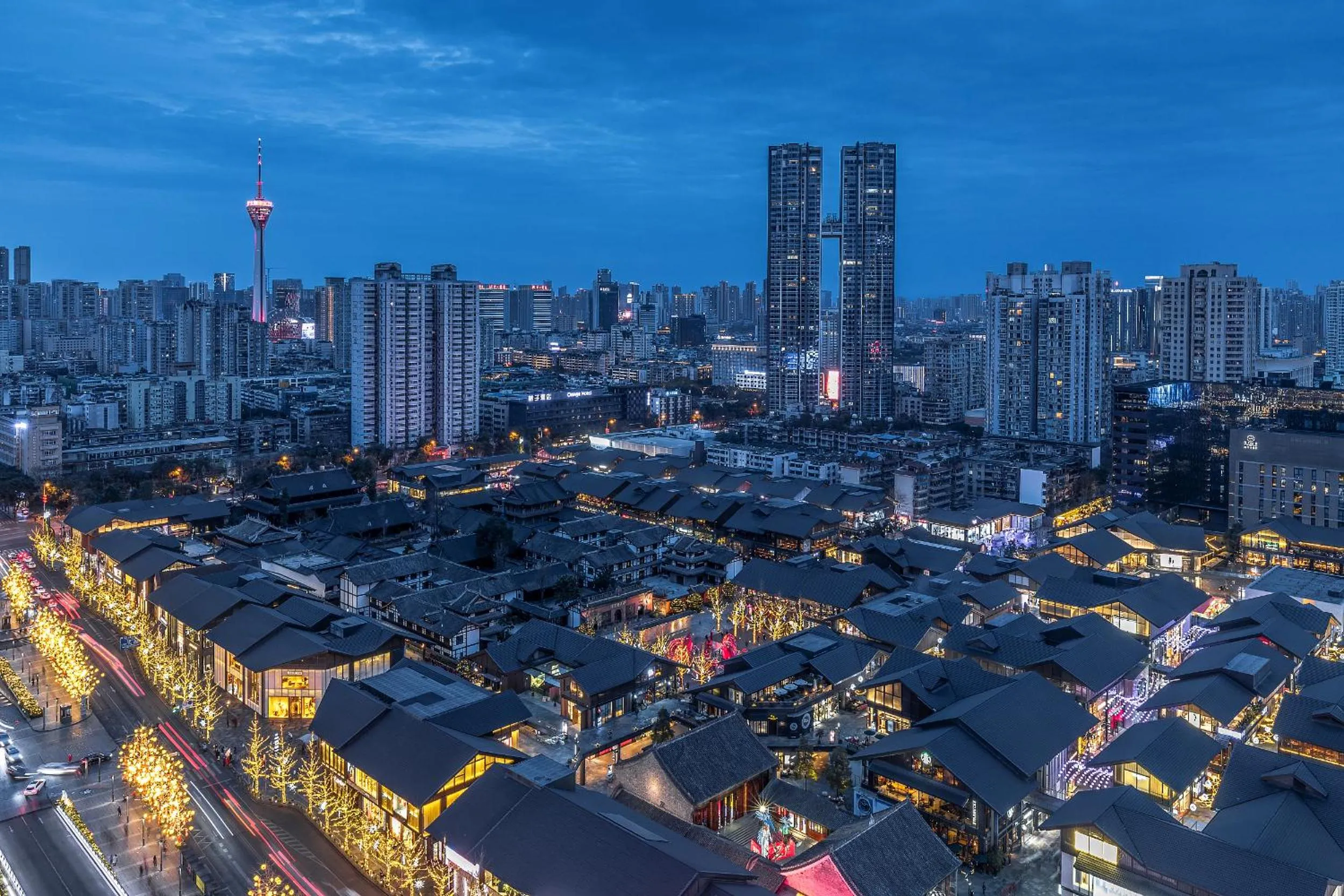 City view in ISEYA Serviced Apart-ment Chengdu Taikoo Li Flagship