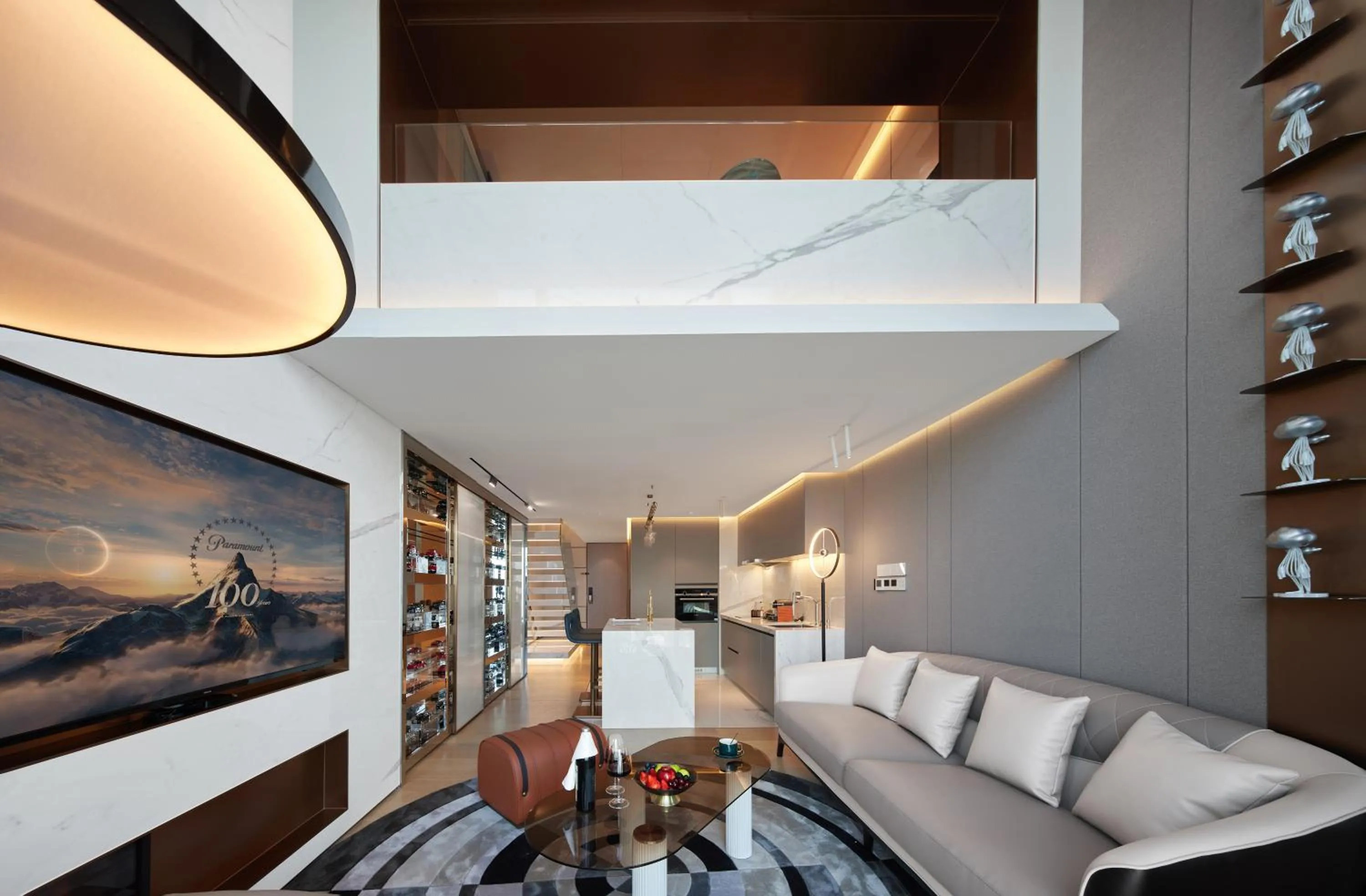 Living room in ISEYA Serviced Apart-ment Chengdu Taikoo Li Flagship