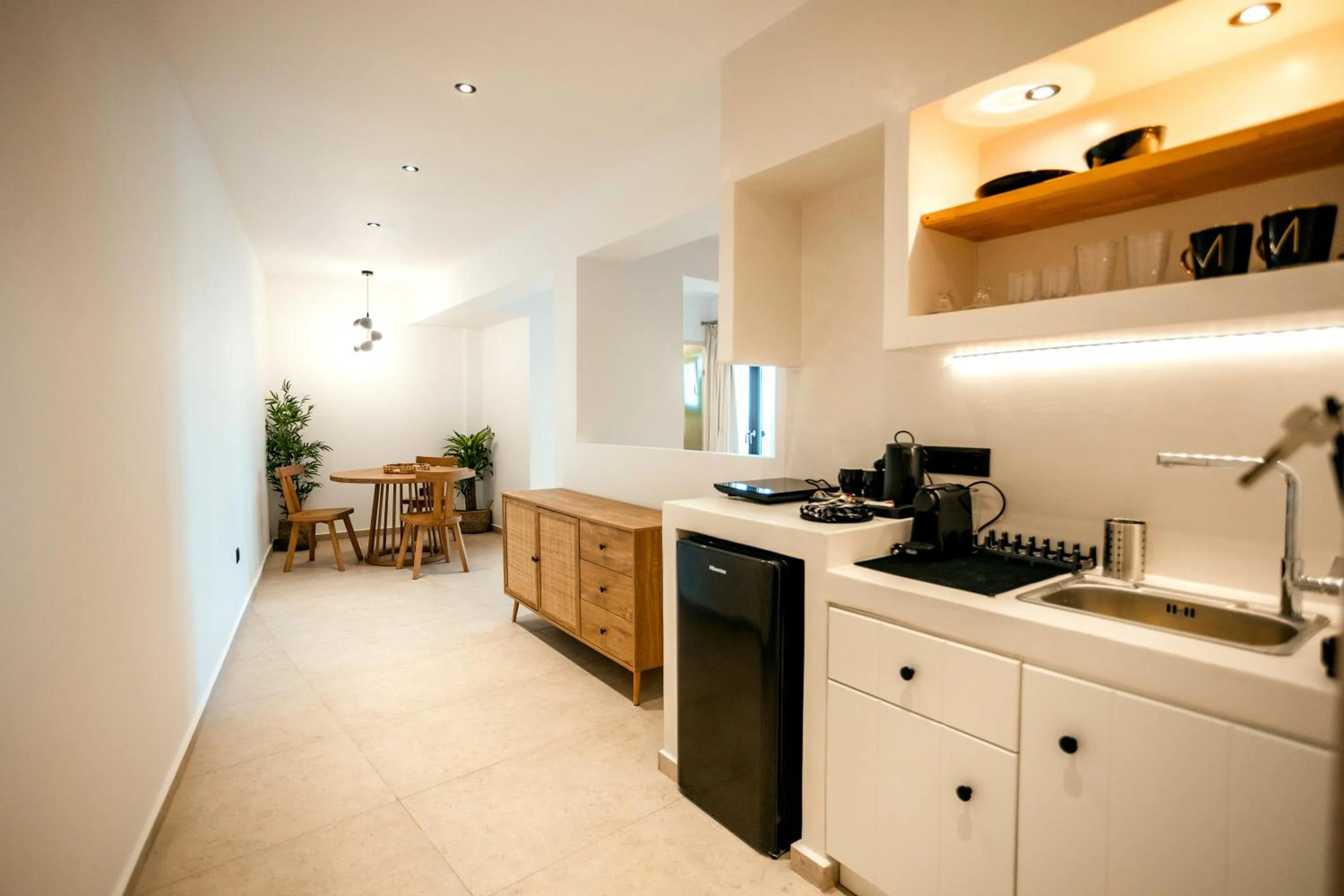 Kitchen or kitchenette in La Maltese Boutique Paros