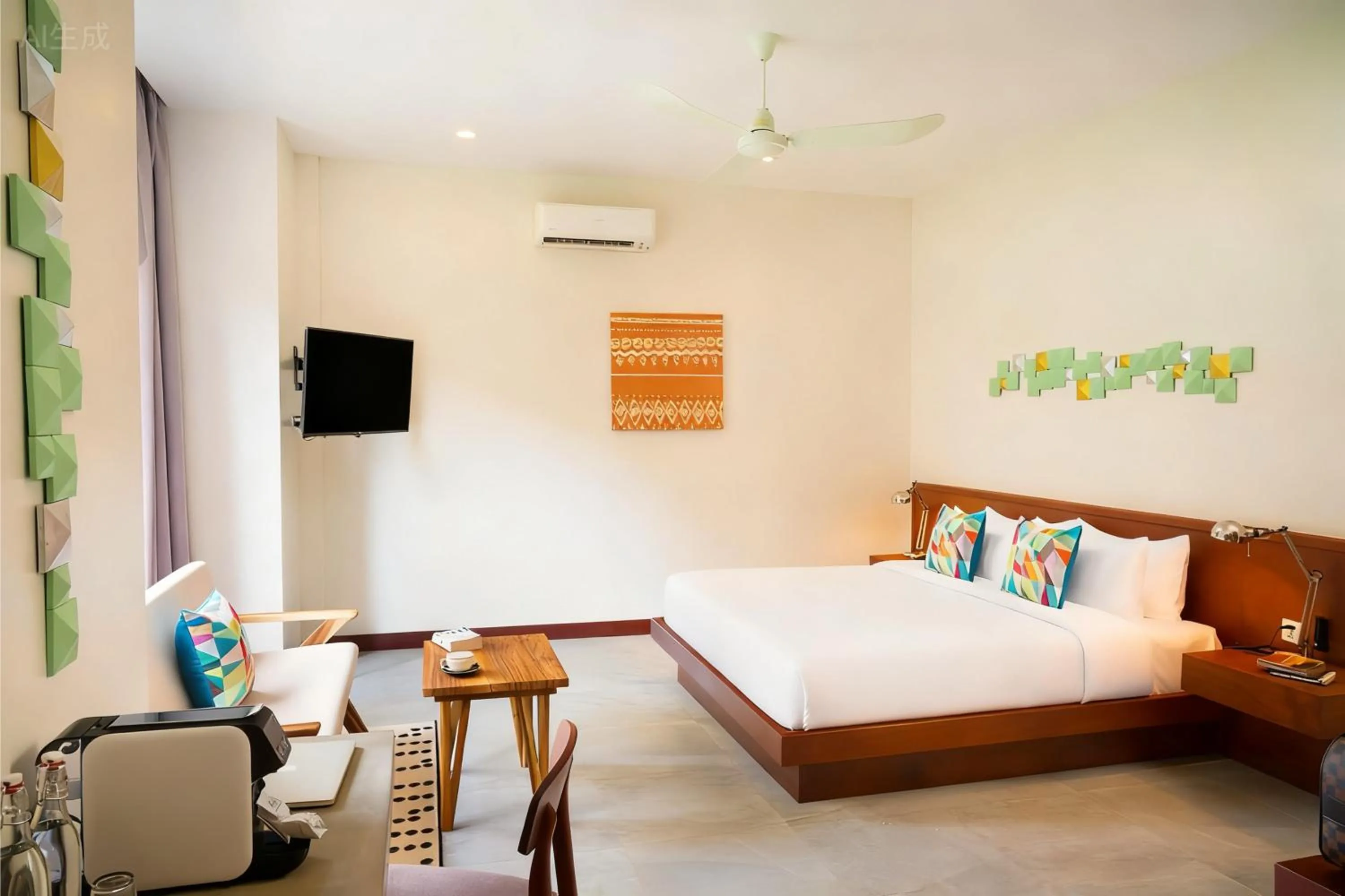 Bed in Gold Smith Residence