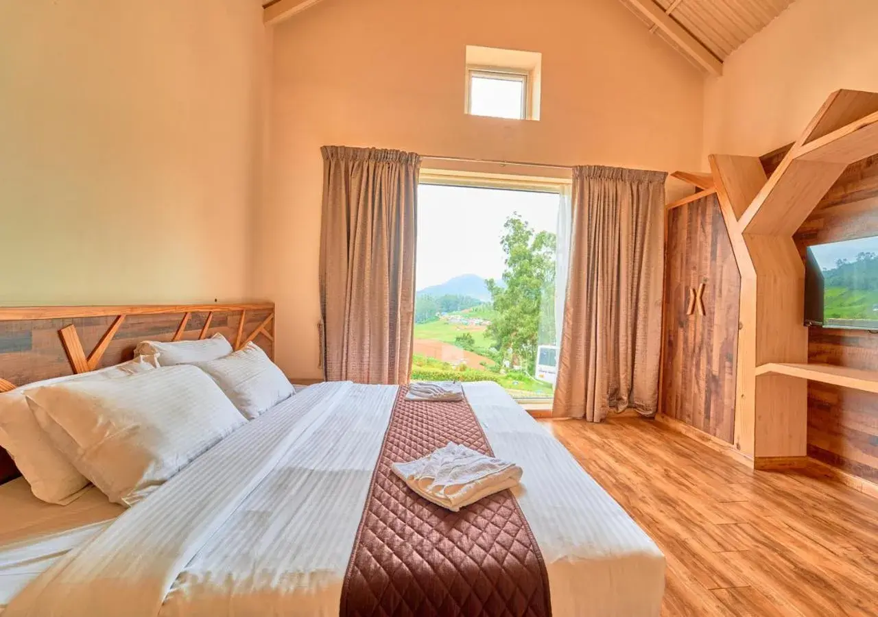 Tea Tree Glass View Room in AJ Gable Clouds Ooty by VOYE HOMES - Serene Stay Near Avalanche Emerald Lake Tea Tree Glass View Room in AJ Gable Clouds Ooty by VOYE HOMES - Serene Stay Near Avalanche Emerald Lake