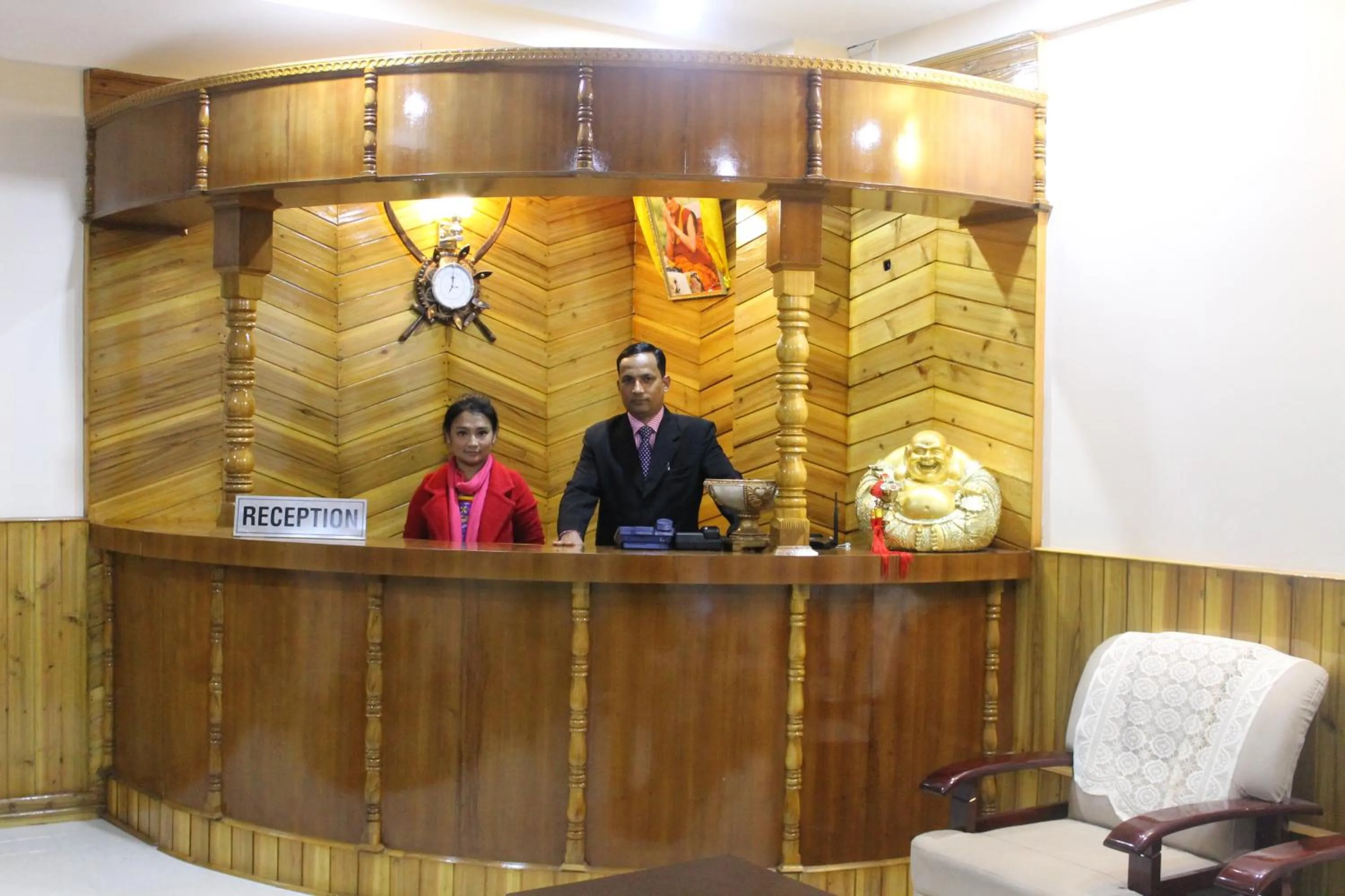 Lobby or reception in Hotel White Yak