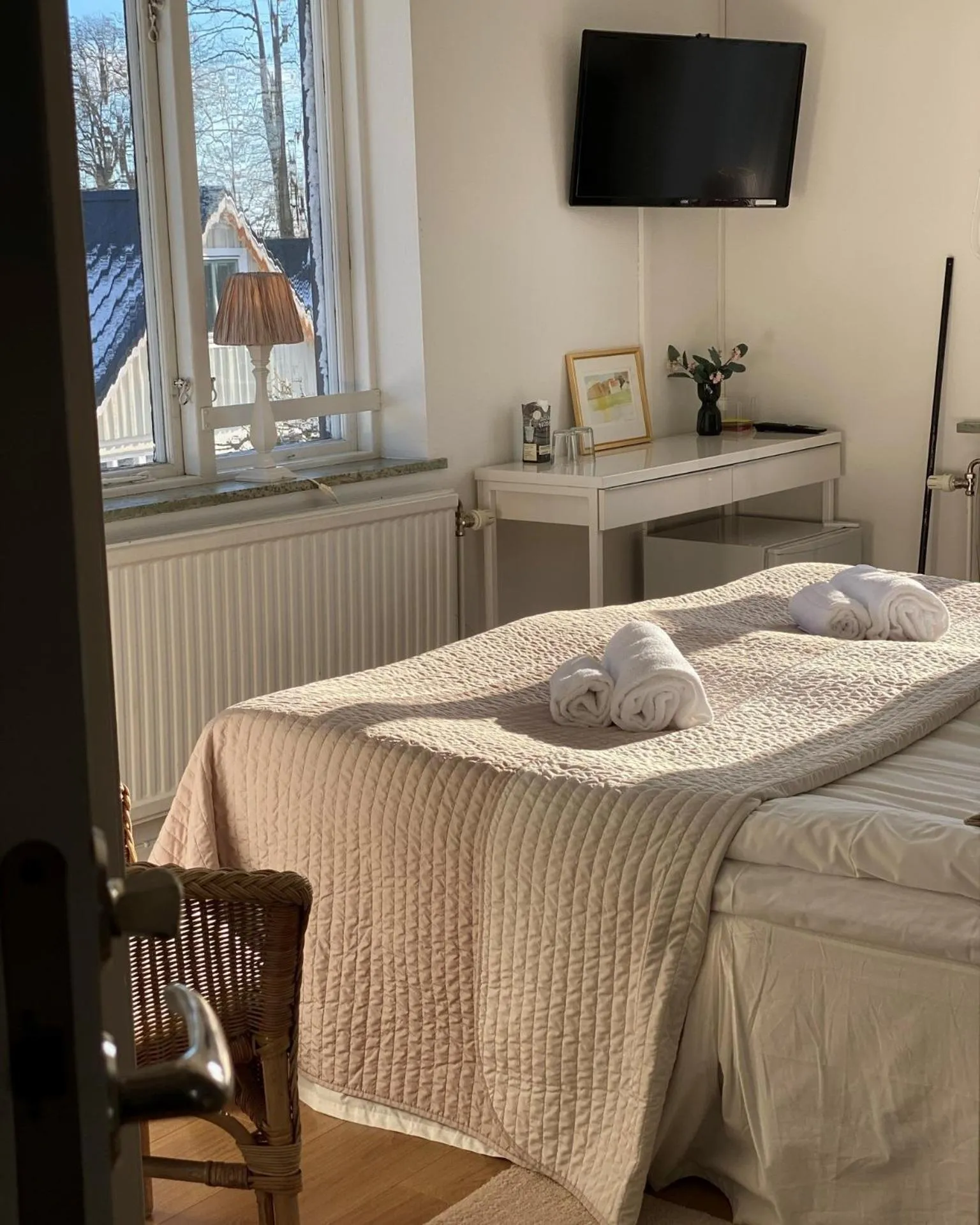 Bed in Svabesholms Kungsgårds B&B och Pensionat Stenshuvud