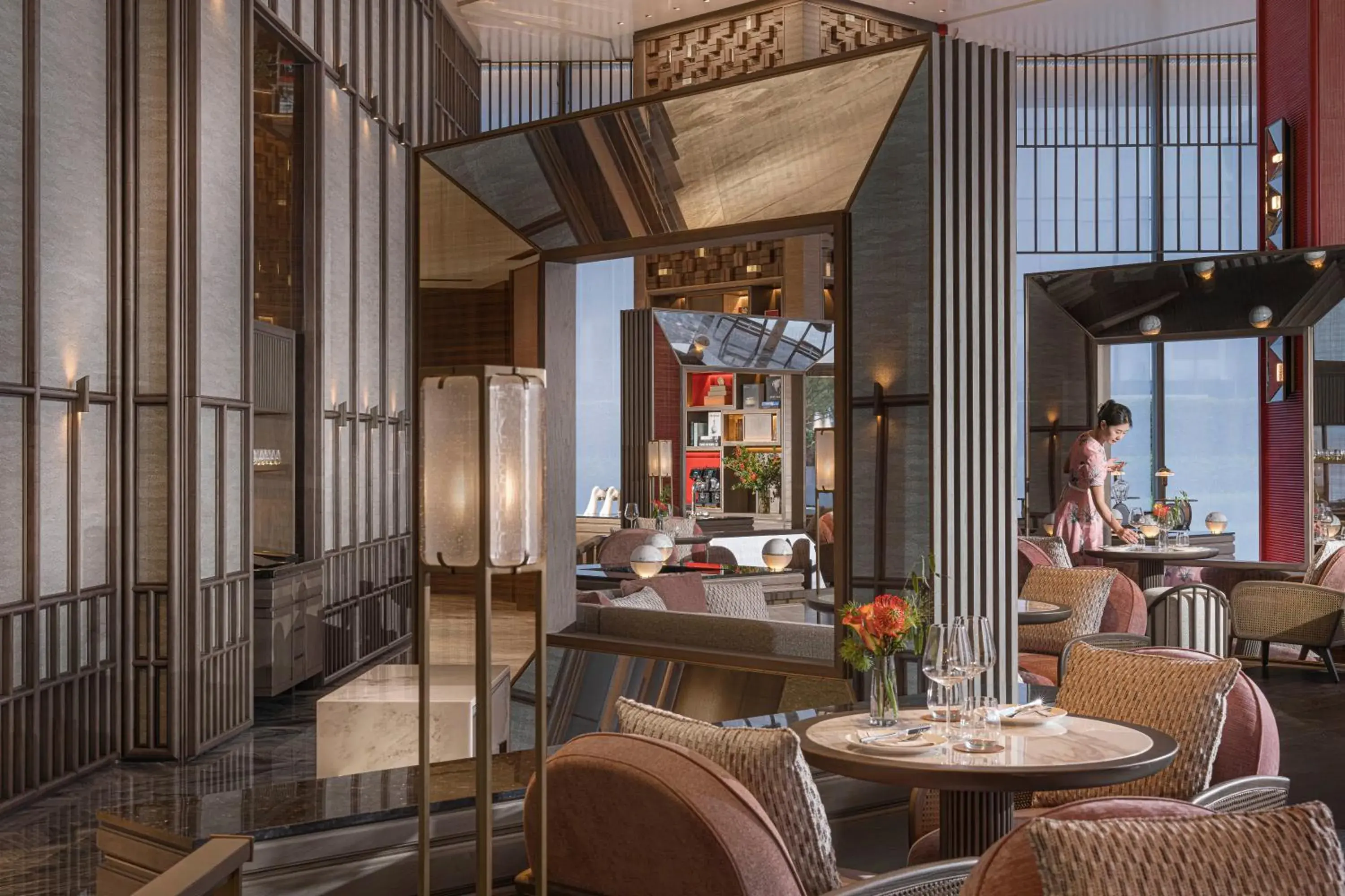 Lobby or reception in Four Seasons Hotel Hangzhou at Hangzhou Centre Lobby or reception in Four Seasons Hotel Hangzhou at Hangzhou Centre