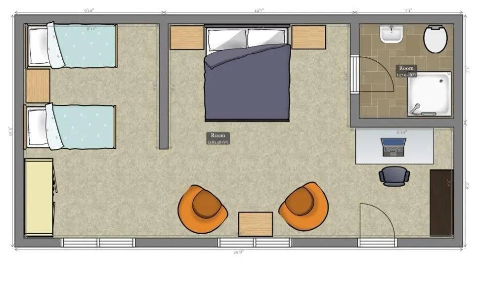 Floor plan in Primrose Lodge