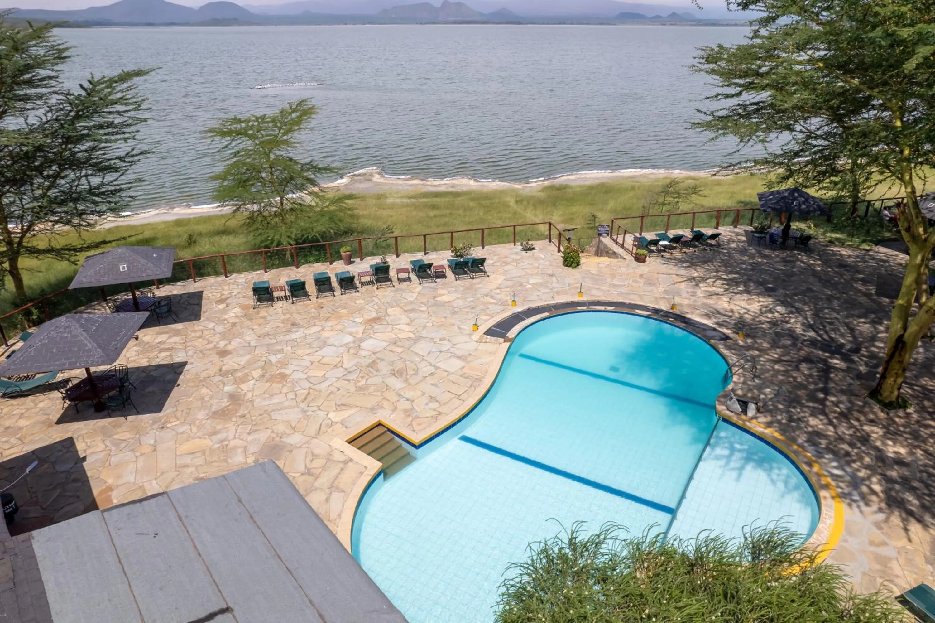 Pool view in Sentrim Elementaita Lodge