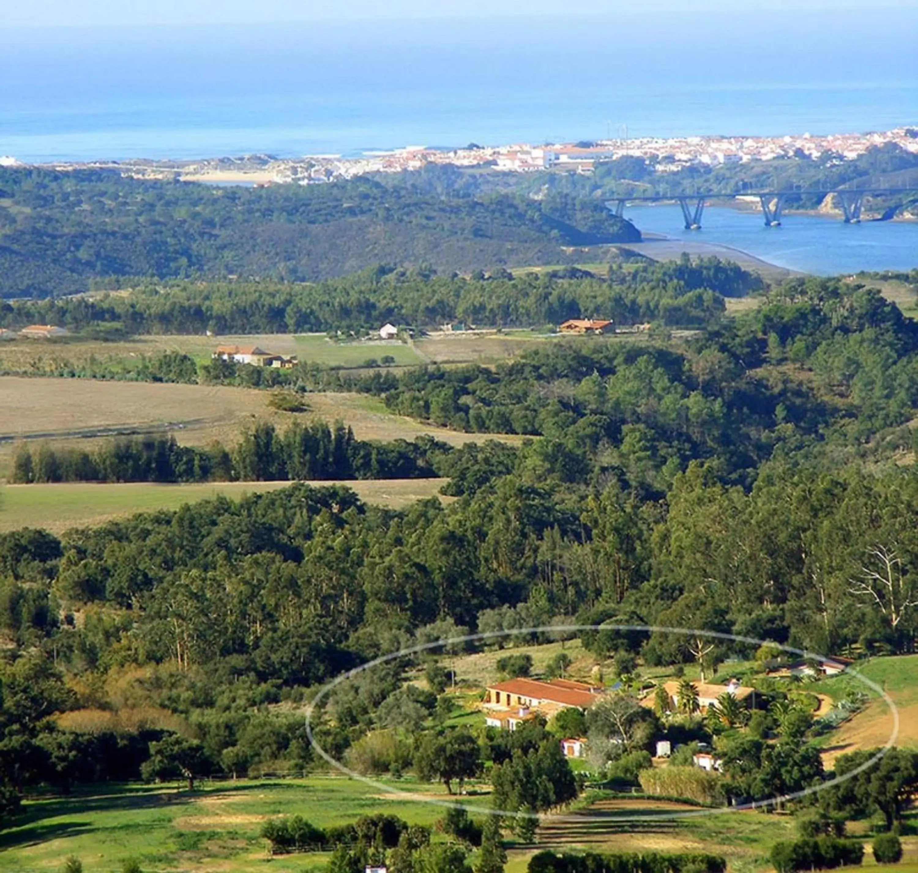 Bird's eye view in Quinta Pedagógica da Samoqueirinha - Duna Parque Resorts & Hotels Bird's eye view in Quinta Pedagógica da Samoqueirinha - Duna Parque Resorts & Hotels