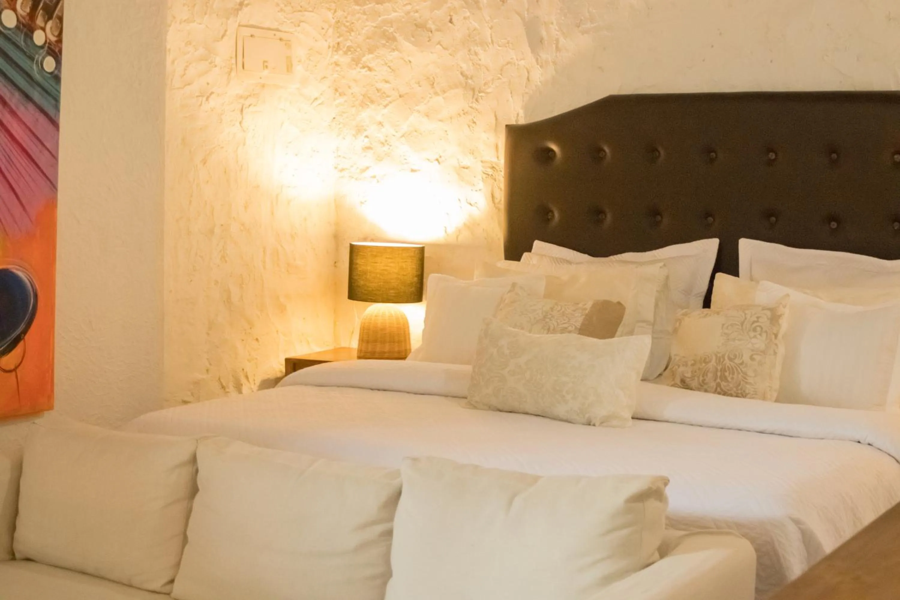 Decorative detail, Bed in Hotel Boutique Casa de Los Santos Reyes Valledupar