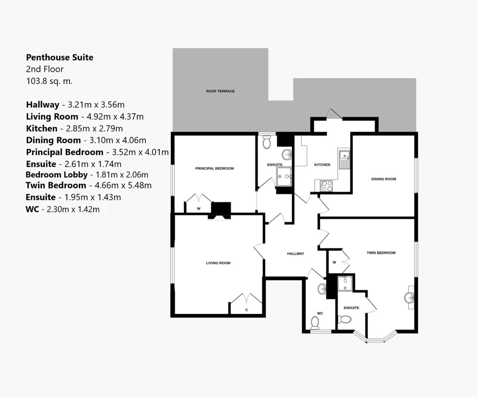 Floor plan in Beachside Suites