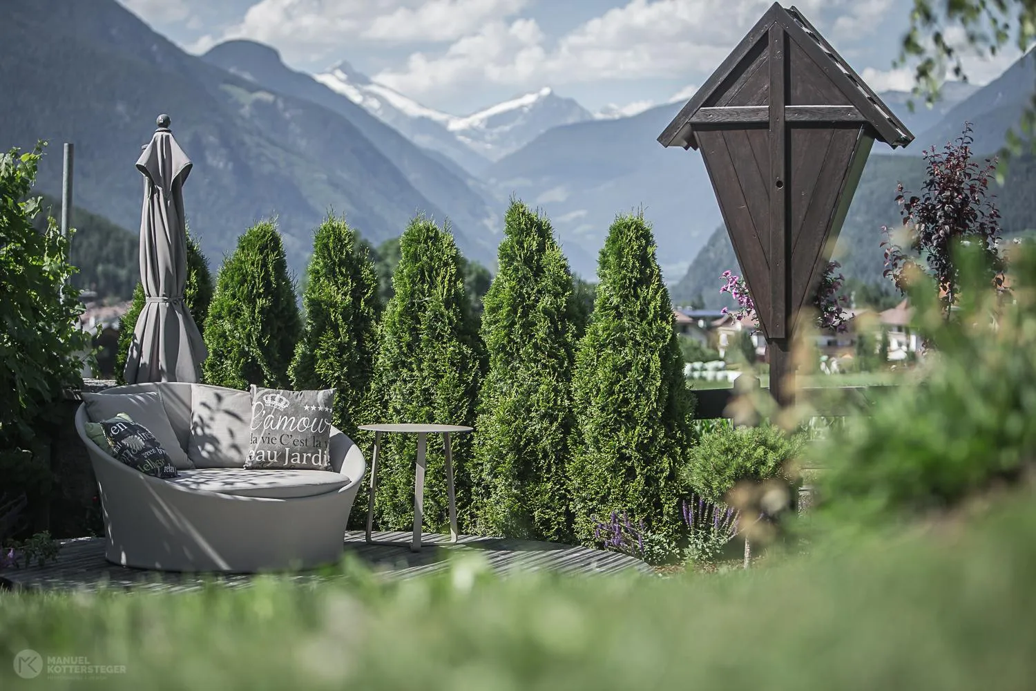 Garden in Hotel Garni Hochgruber
