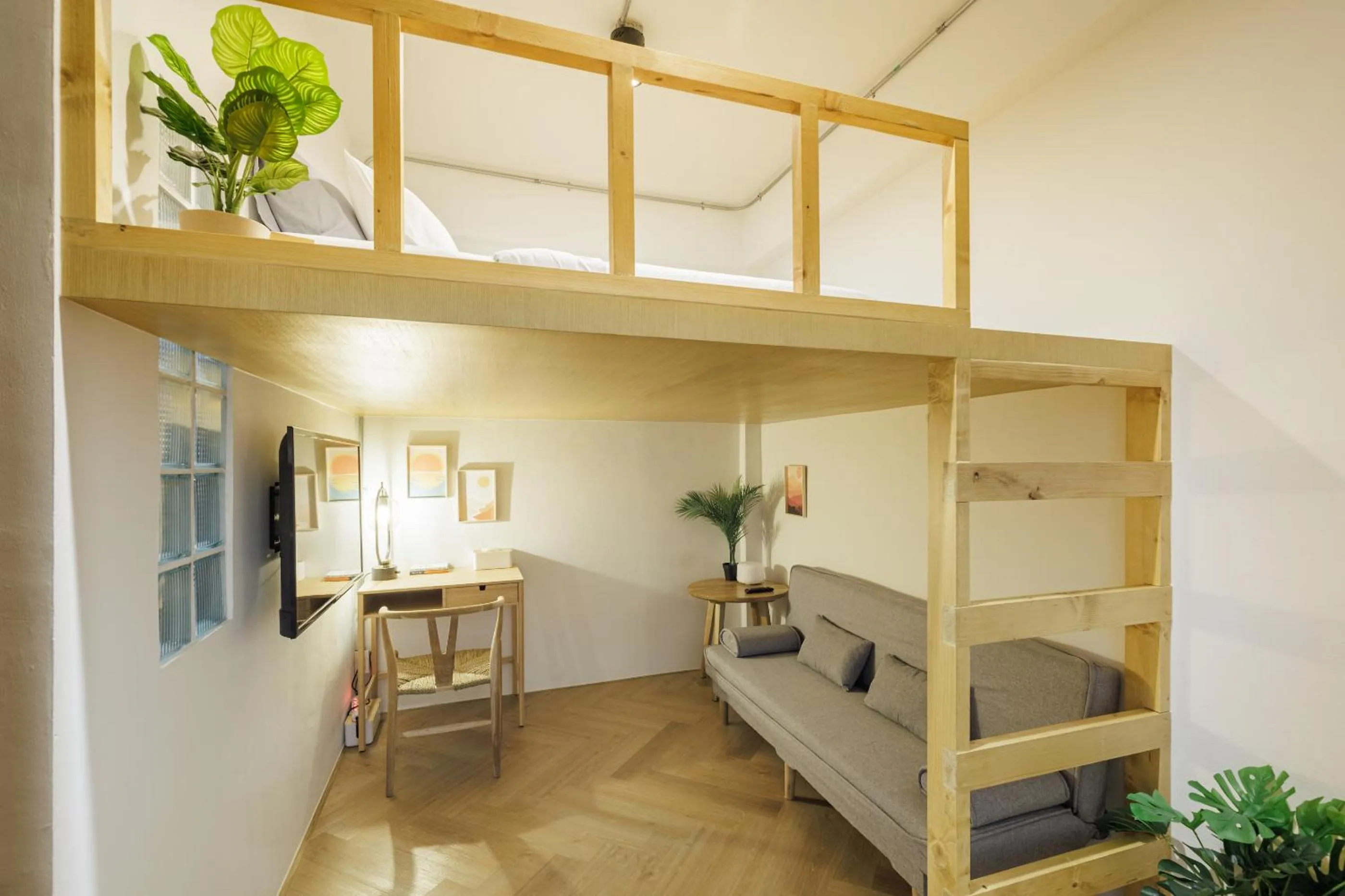 View (from property/room), Bed in Wabisabi Bangkok 3 MIN To Train Station